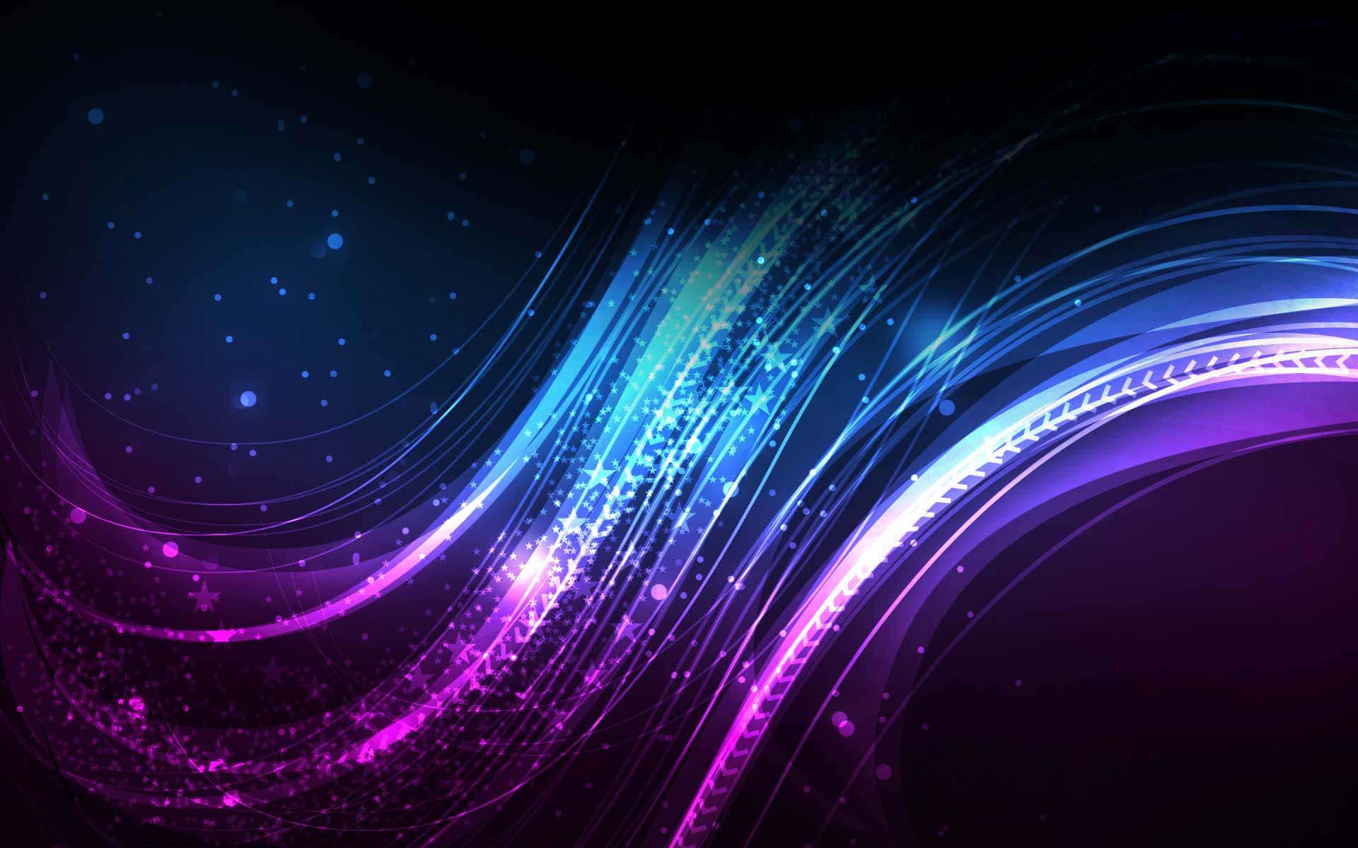 blue, purple, digital waves, Full HD Desktop Wallpaper
