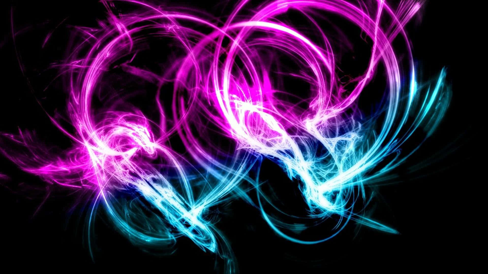neon lights aesthetic, pink, cyan, Full HD Desktop Wallpaper