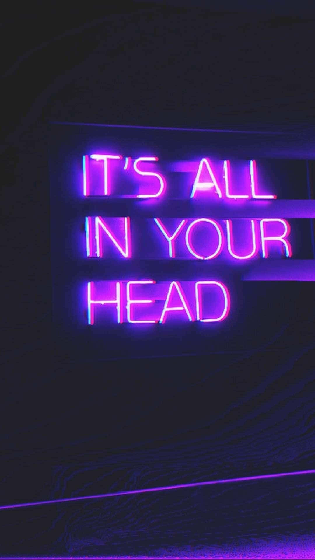 neon lights aesthetic, purple neon sign, dark city street, Full HD Phone Wallpaper