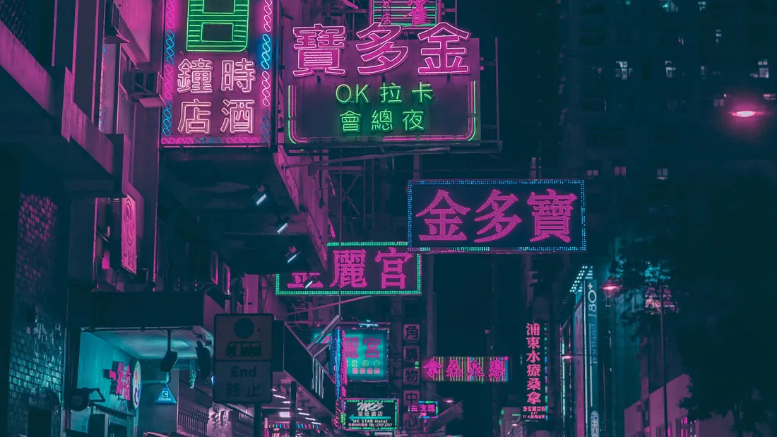 Neon Lights Tumblr Laptop