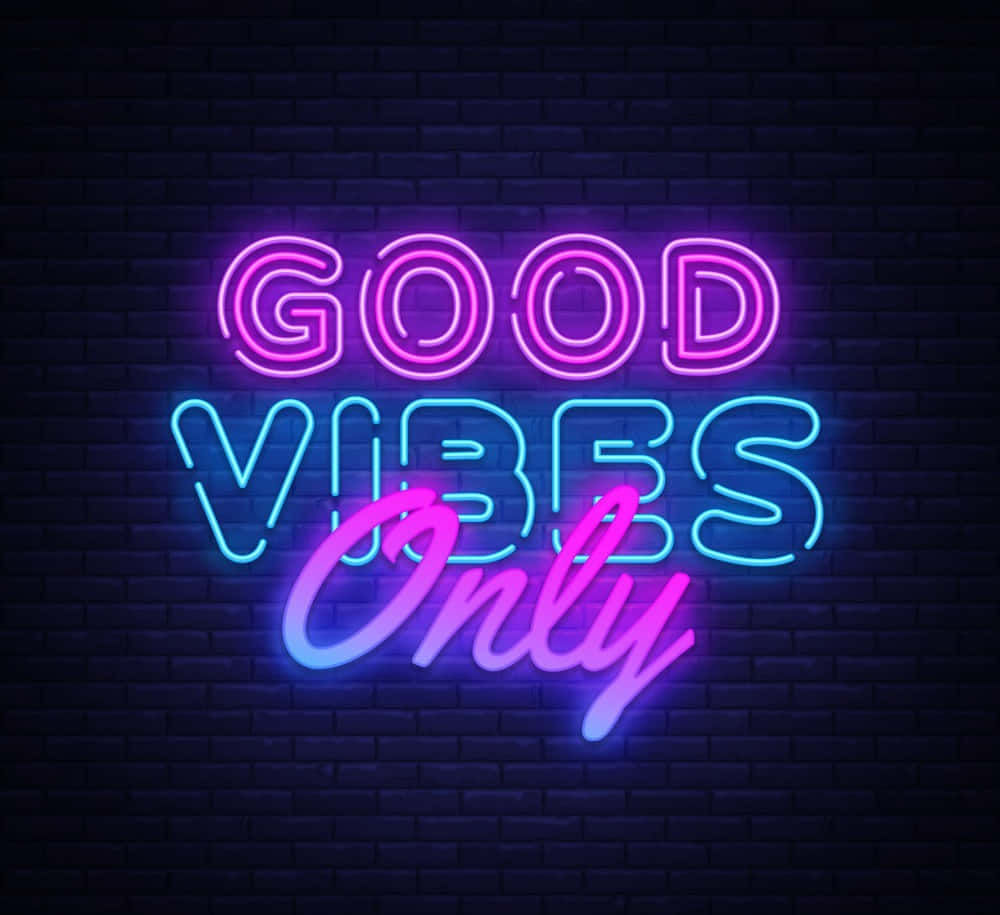 Neon Lights Tumblr Laptop, GOOD VIBES Only, pink, SD Desktop Wallpaper