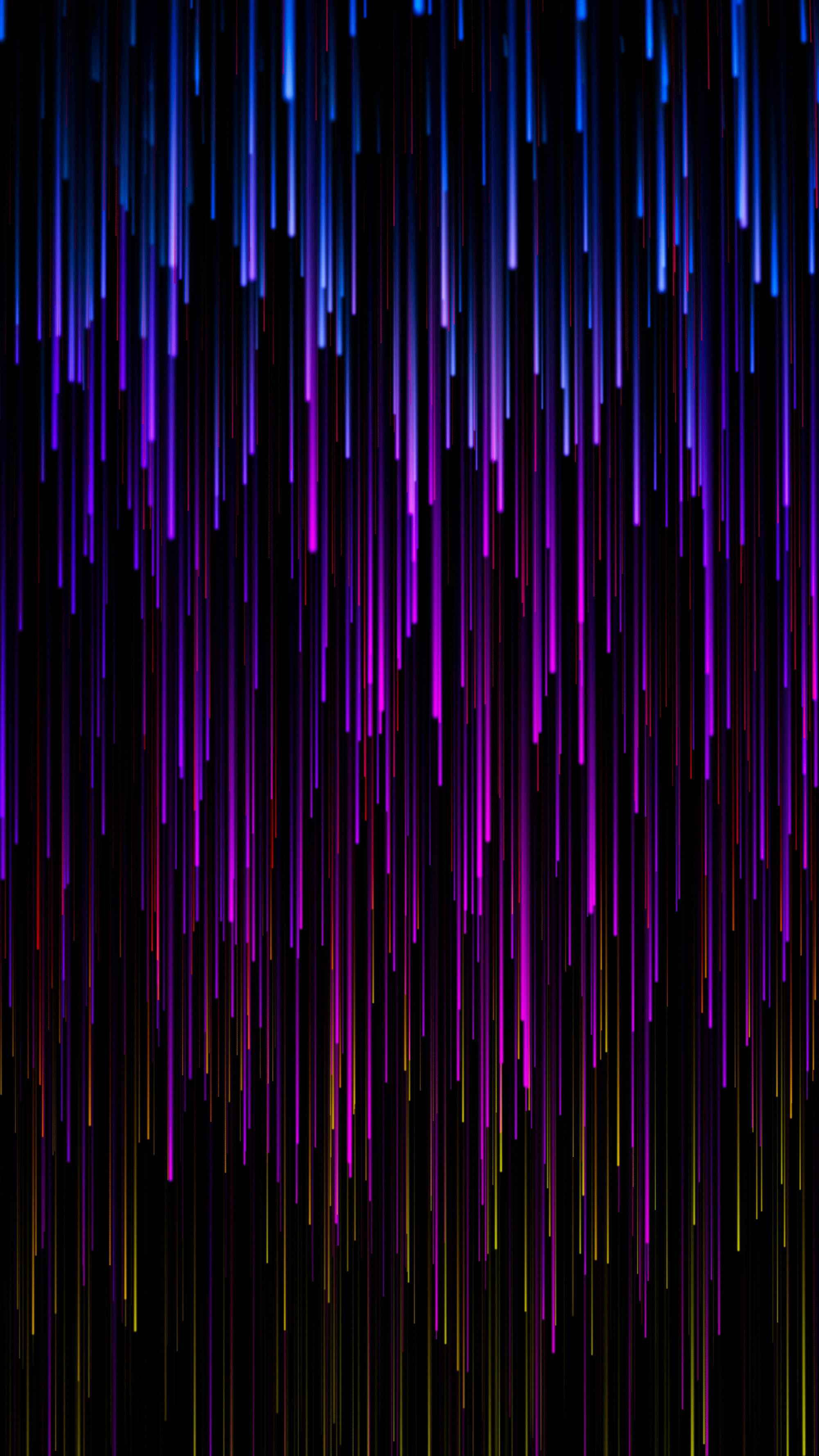 neon blue, purple, yellow, 2K Phone Wallpaper