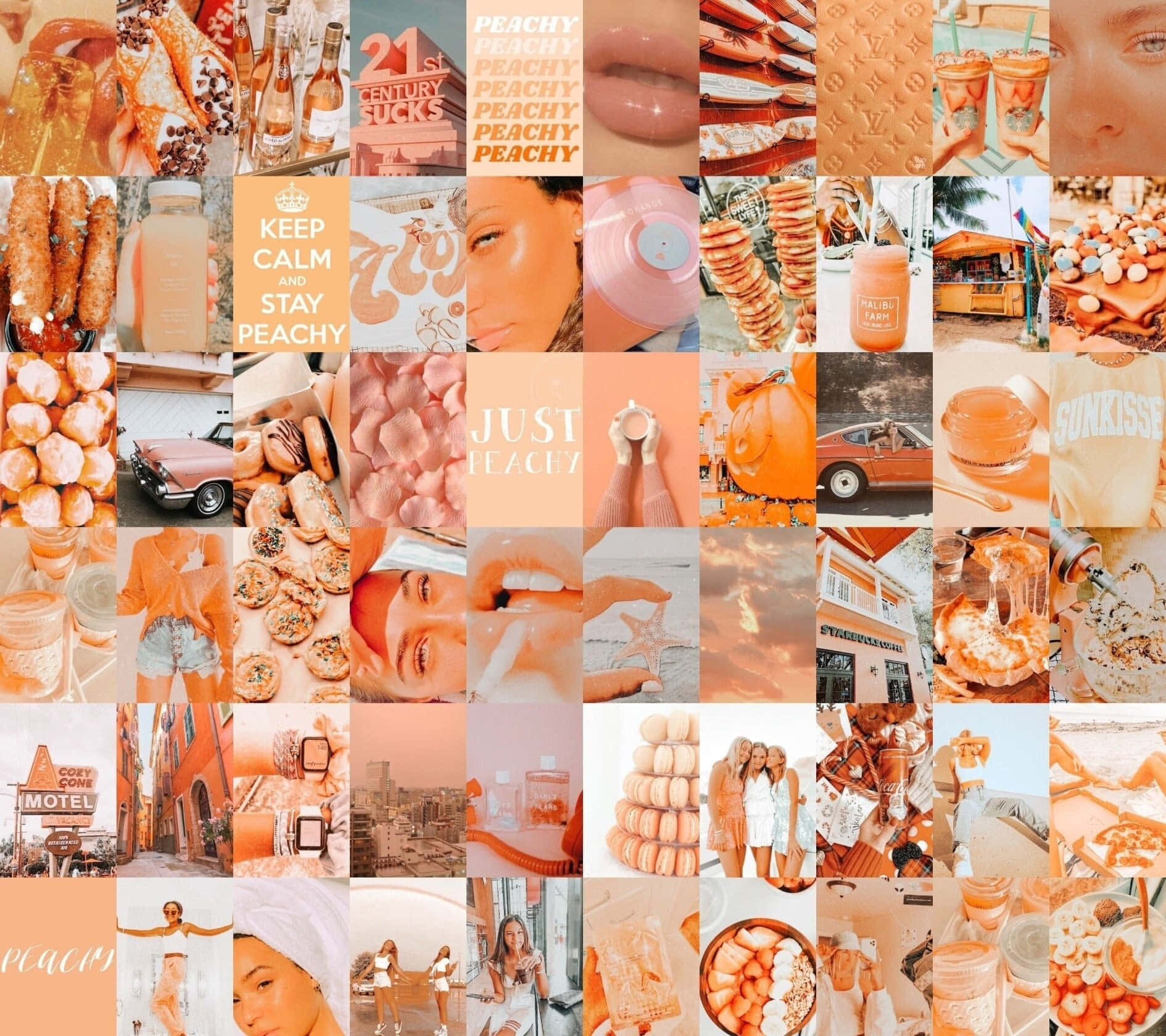 light orange aesthetic, peach-toned, warm sunset aesthetic, HD Desktop Wallpaper