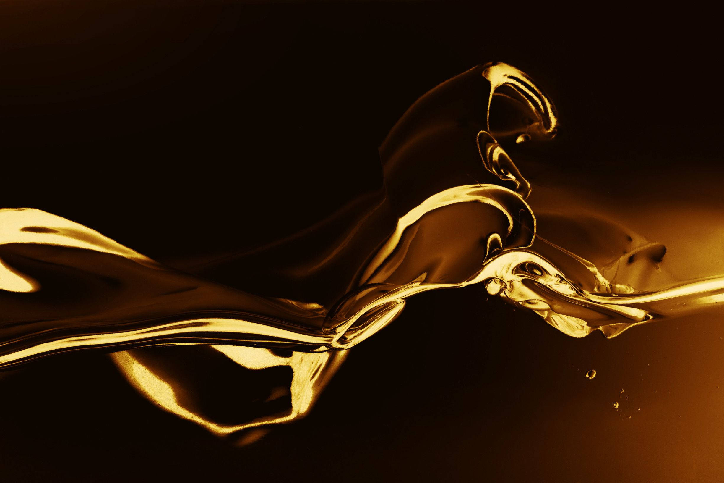 Neon Orange, golden liquid, slow motion, Full HD Desktop Wallpaper