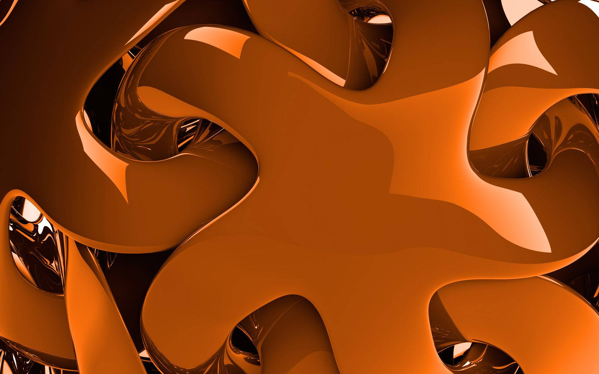 neon orange, abstract shapes, molten orange, Full HD Desktop Wallpaper