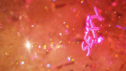 SEXY, glowing pink neon sign, sparkling particles, SD Desktop Wallpaper