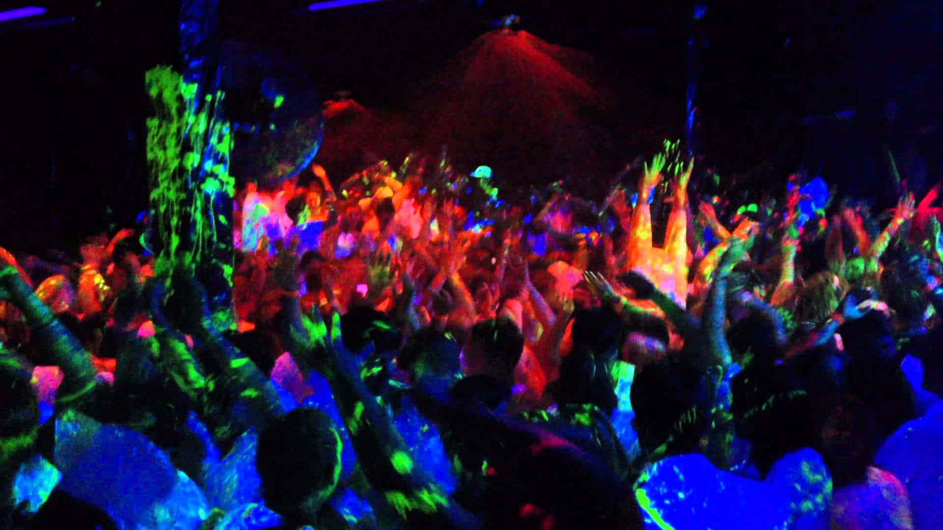 Neon Party, vibrant neon lights, dark nightclub, Full HD Desktop Wallpaper