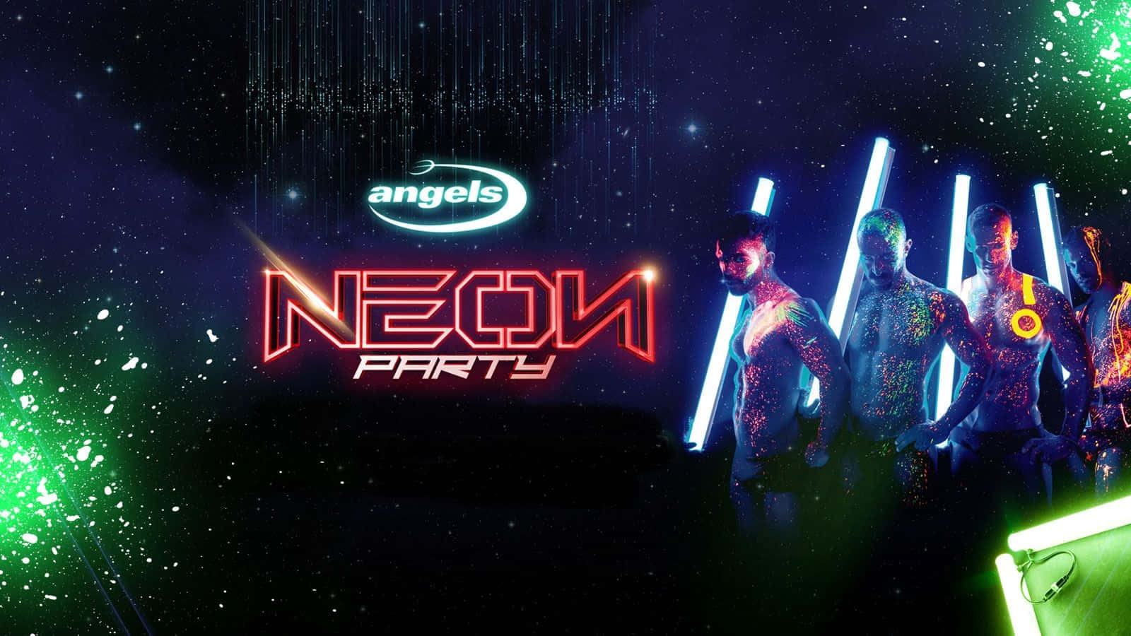 NEON PARTY, cosmic nightclub, neon lights, HD Desktop Wallpaper