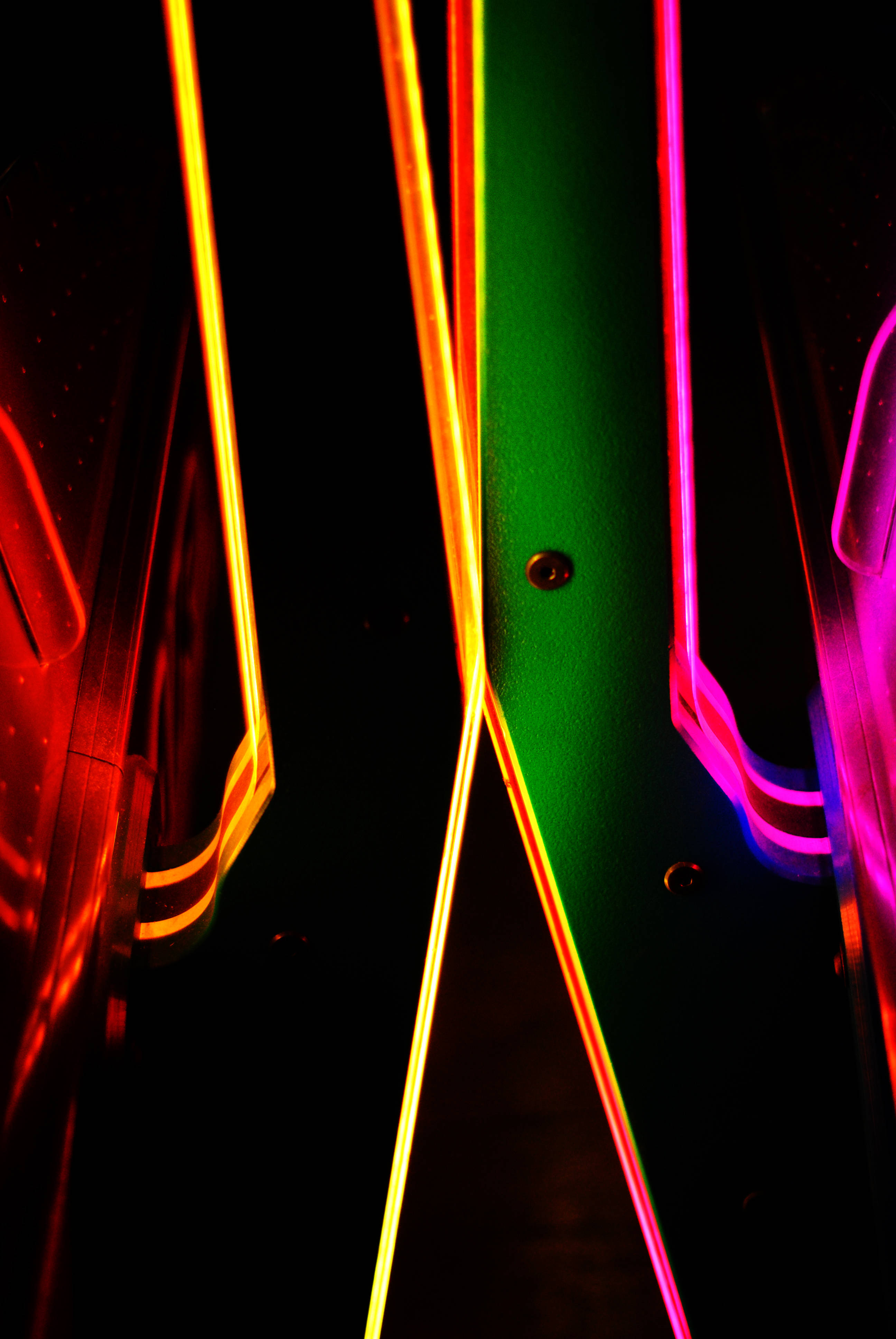 neon iPhone, red orange green pink, diagonally, 4K Phone Wallpaper