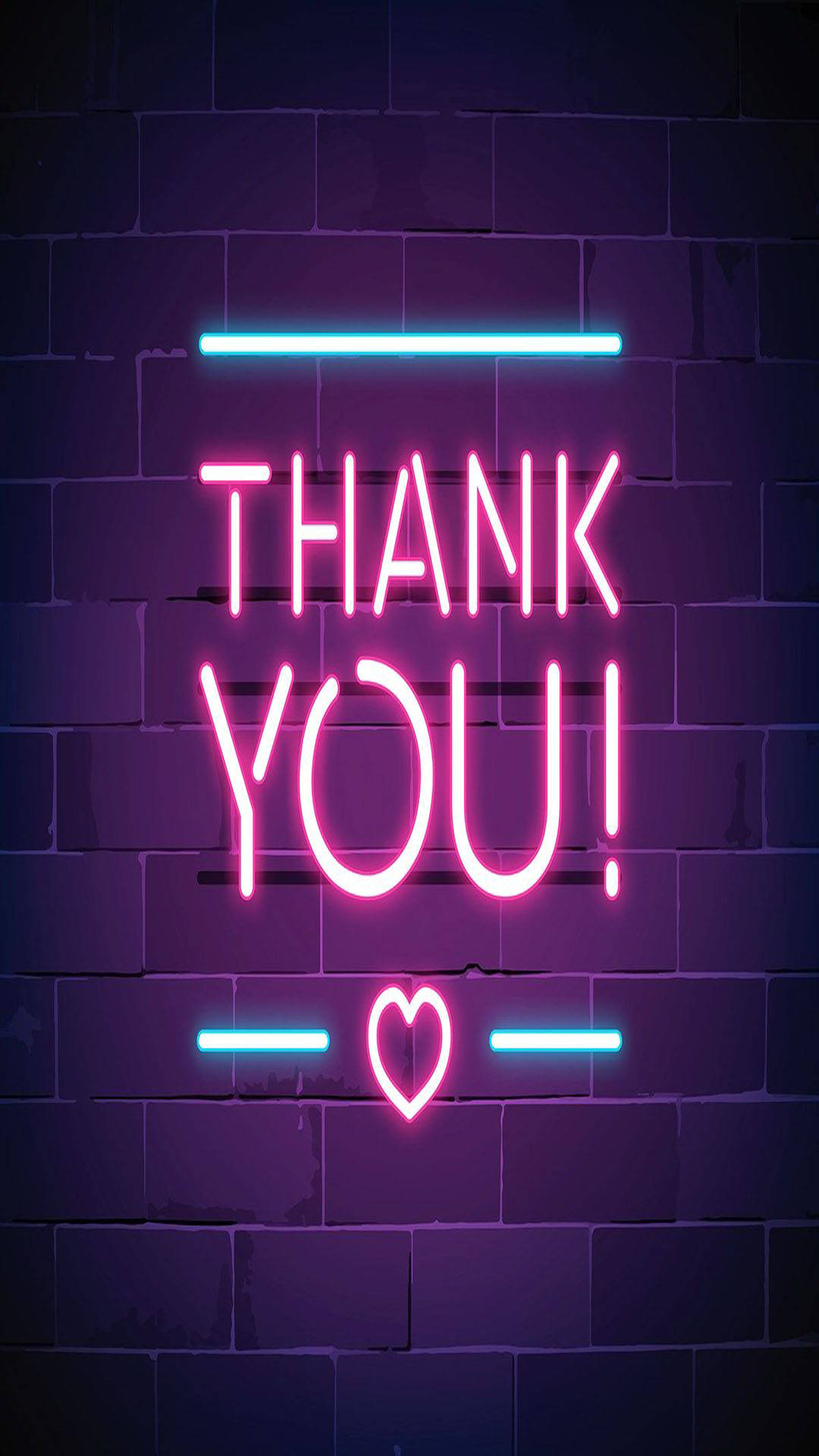 Neon Phone, THANK YOU!, pink, Full HD Phone Wallpaper