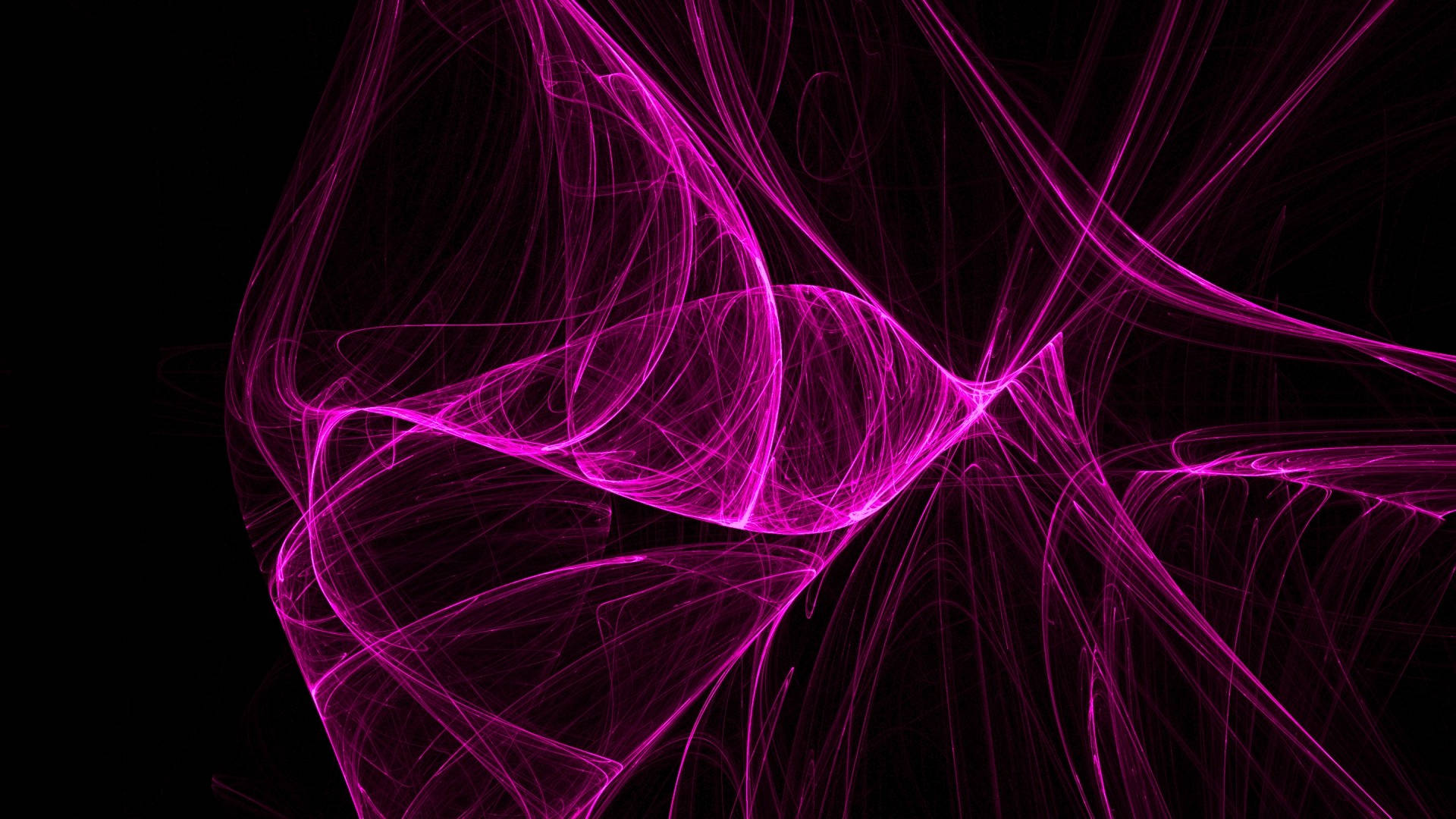 magenta, black, fractal lines, Full HD Desktop Wallpaper