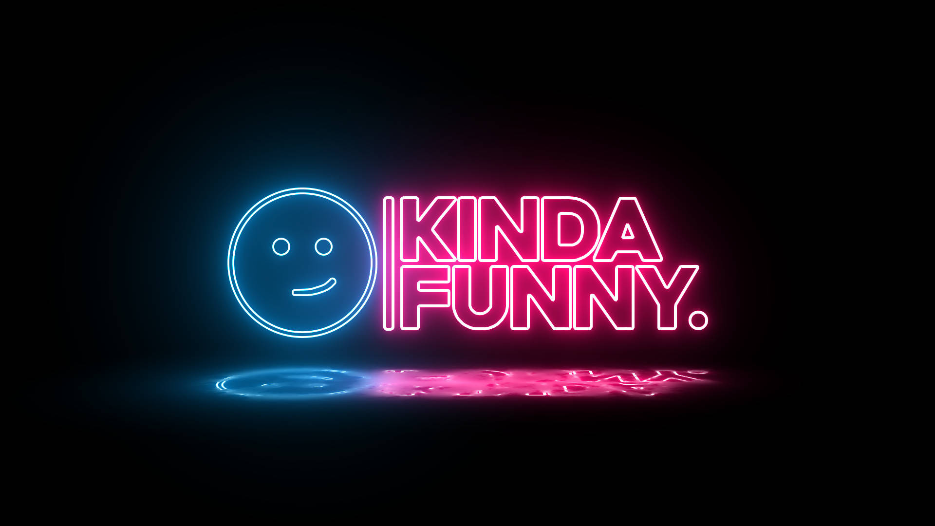 neon sign, blue smiley face, pink text, Full HD Desktop Wallpaper