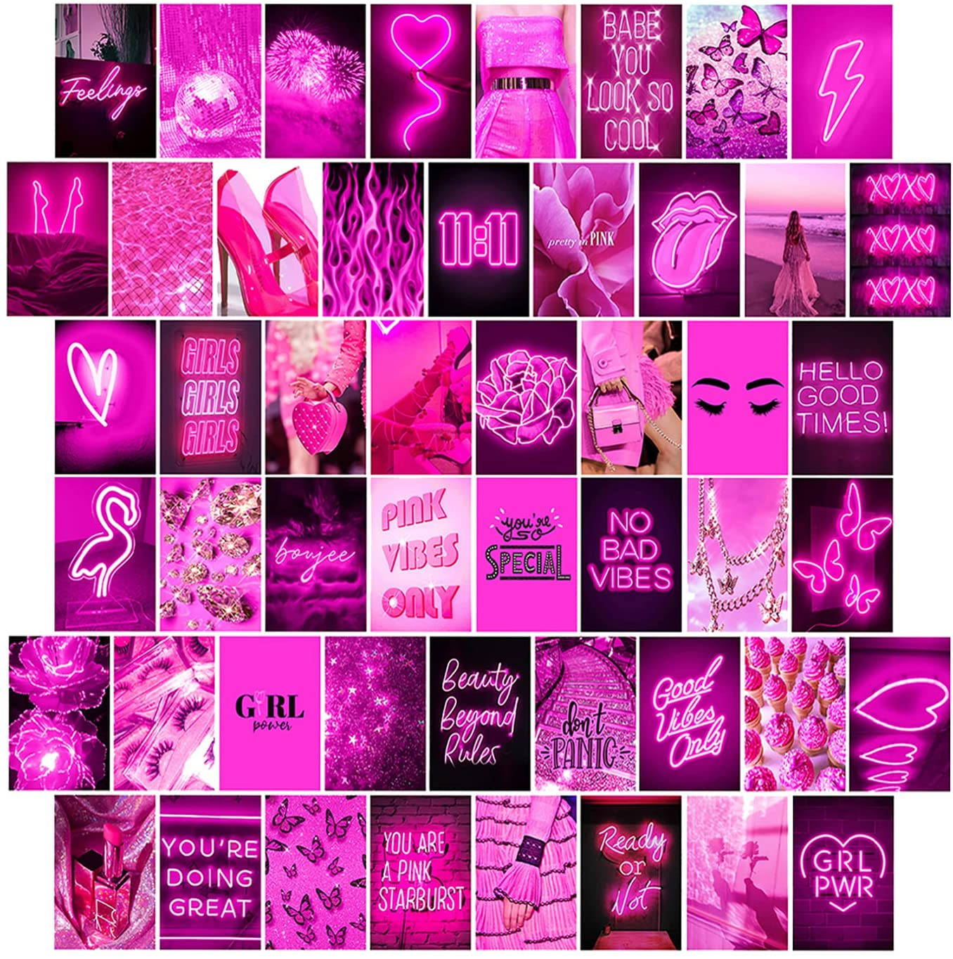 Neon Pink, white background, hearts, HD Phone Wallpaper