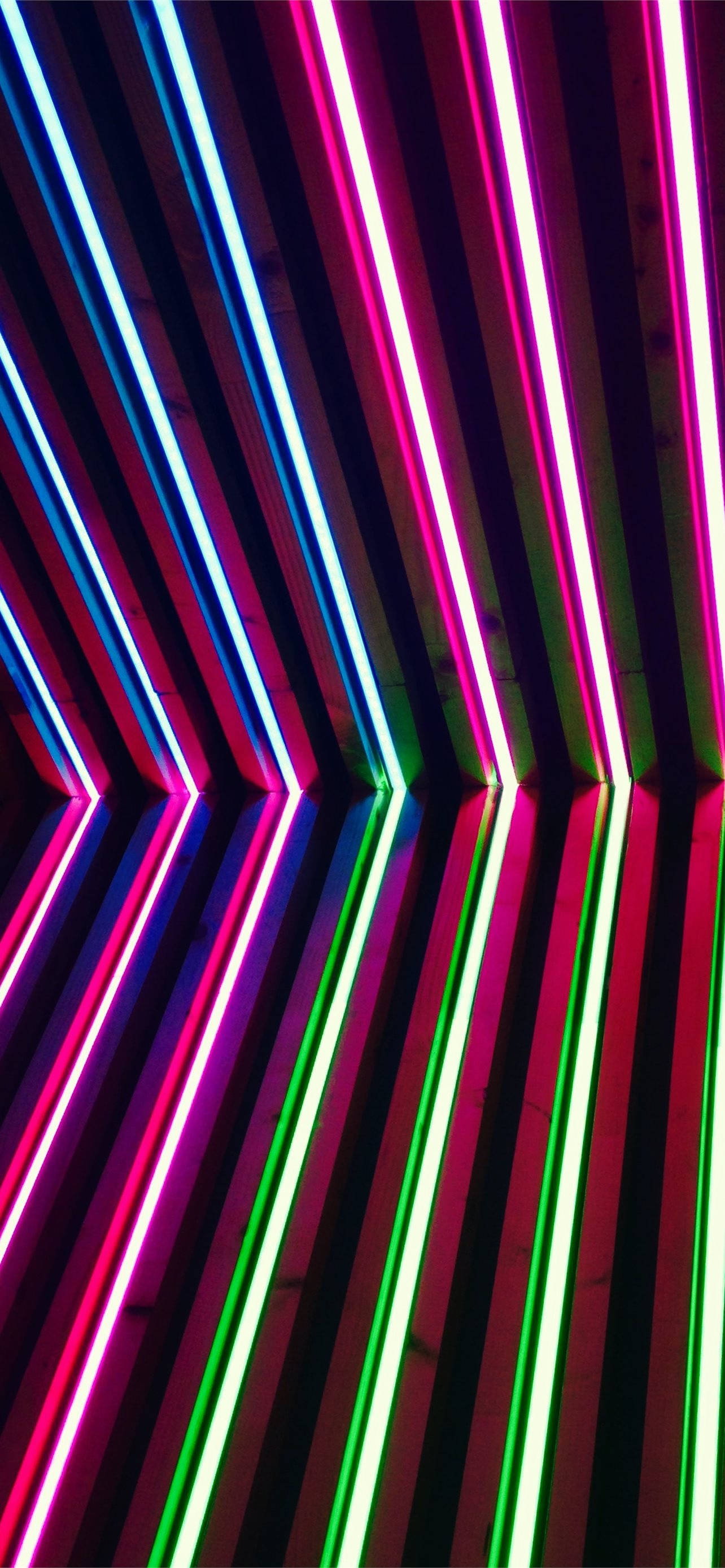 Neon Purple iPhone, tube lights, pink blue and green, 2K Phone Wallpaper