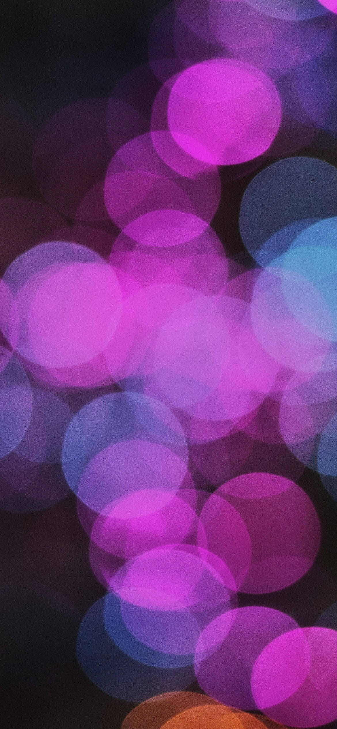 Neon Purple iPhone, vibrant purple, blue bokeh lights, Full HD Phone Wallpaper