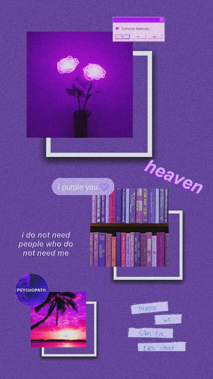Neon Purple iPhone, neon roses, bookshelf, HD Phone Wallpaper