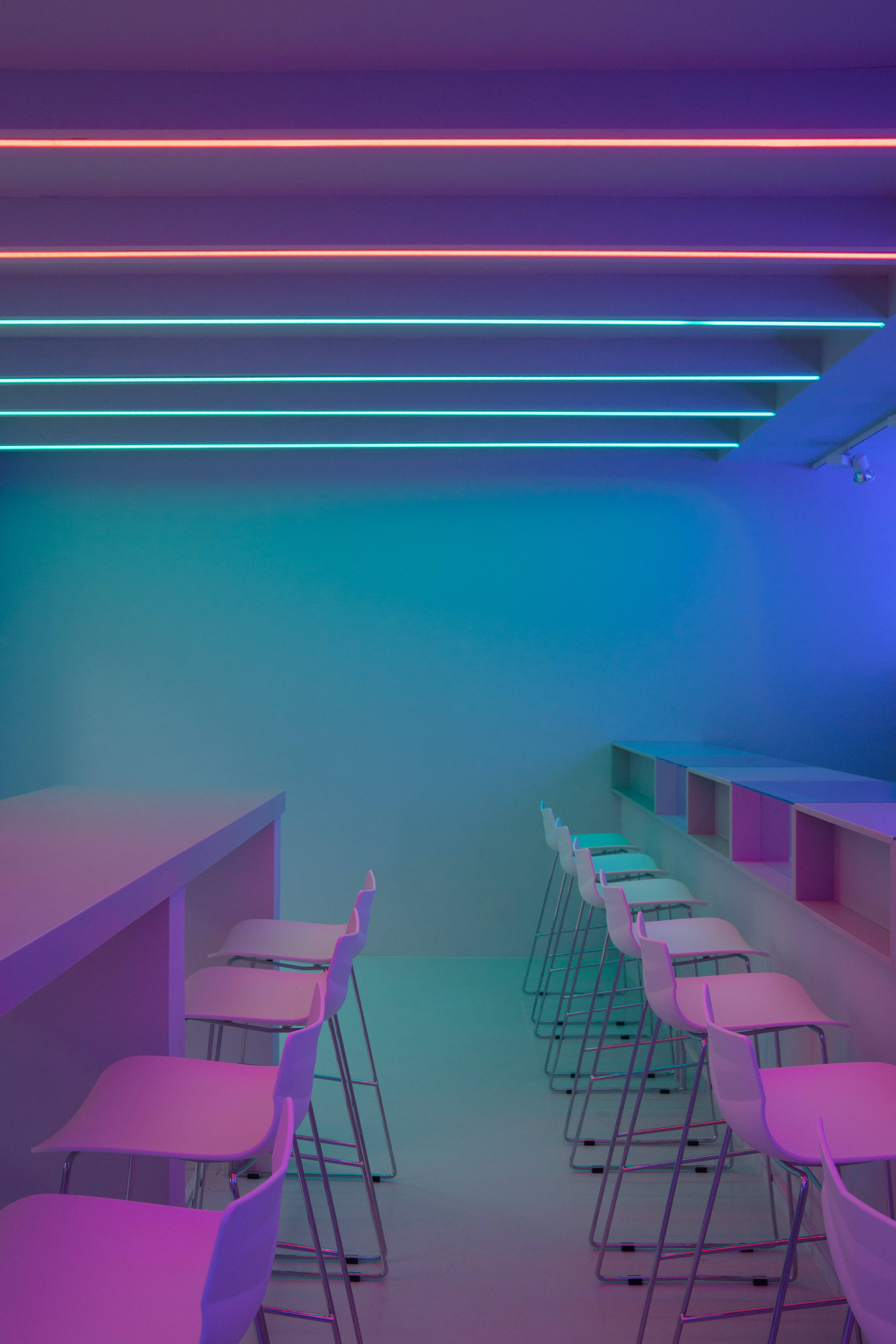 Neon Purple iPhone, classroom, vibrant pink, 4K Phone Wallpaper