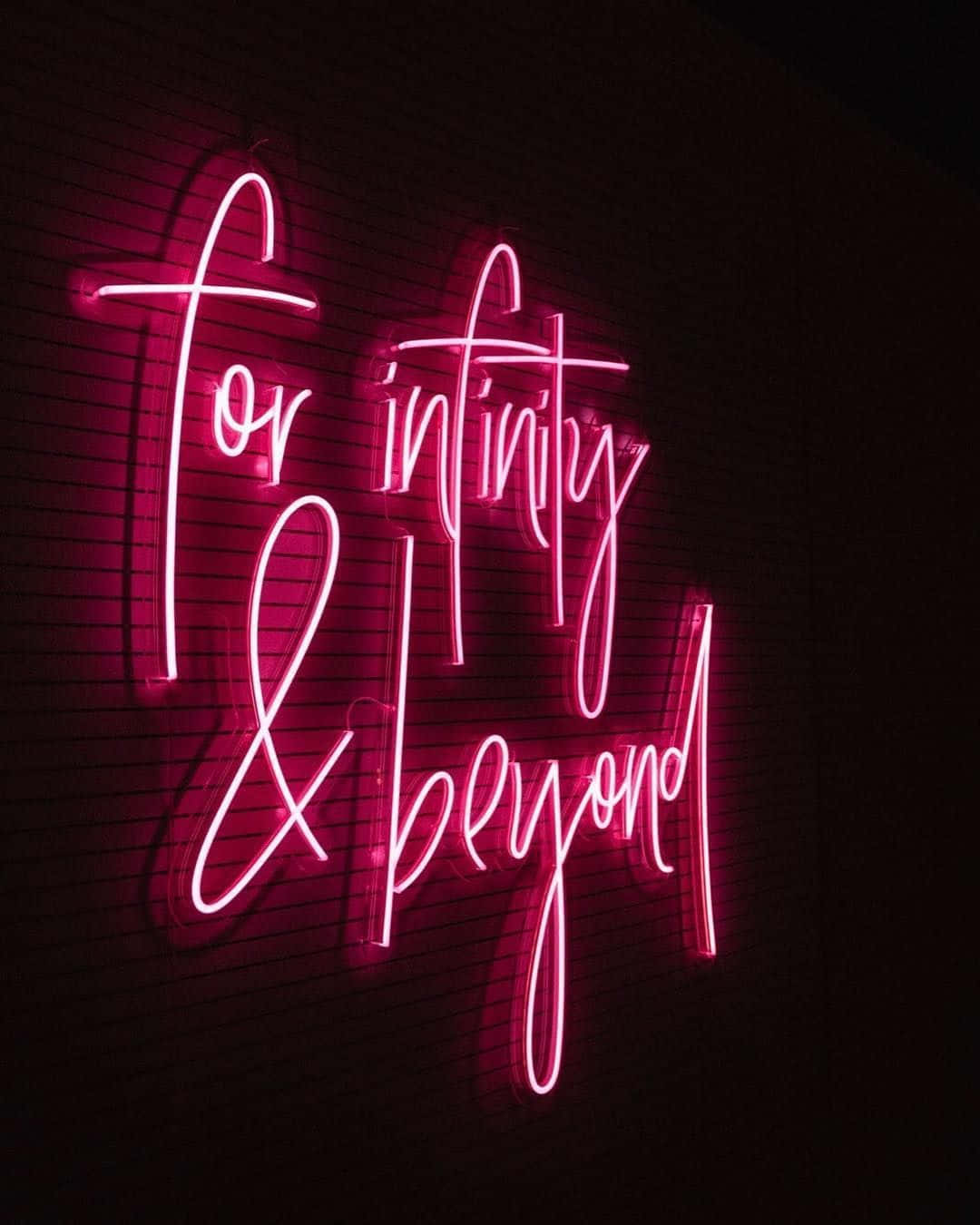for infinity & beyond, pink neon sign, cursive script, HD Phone Wallpaper