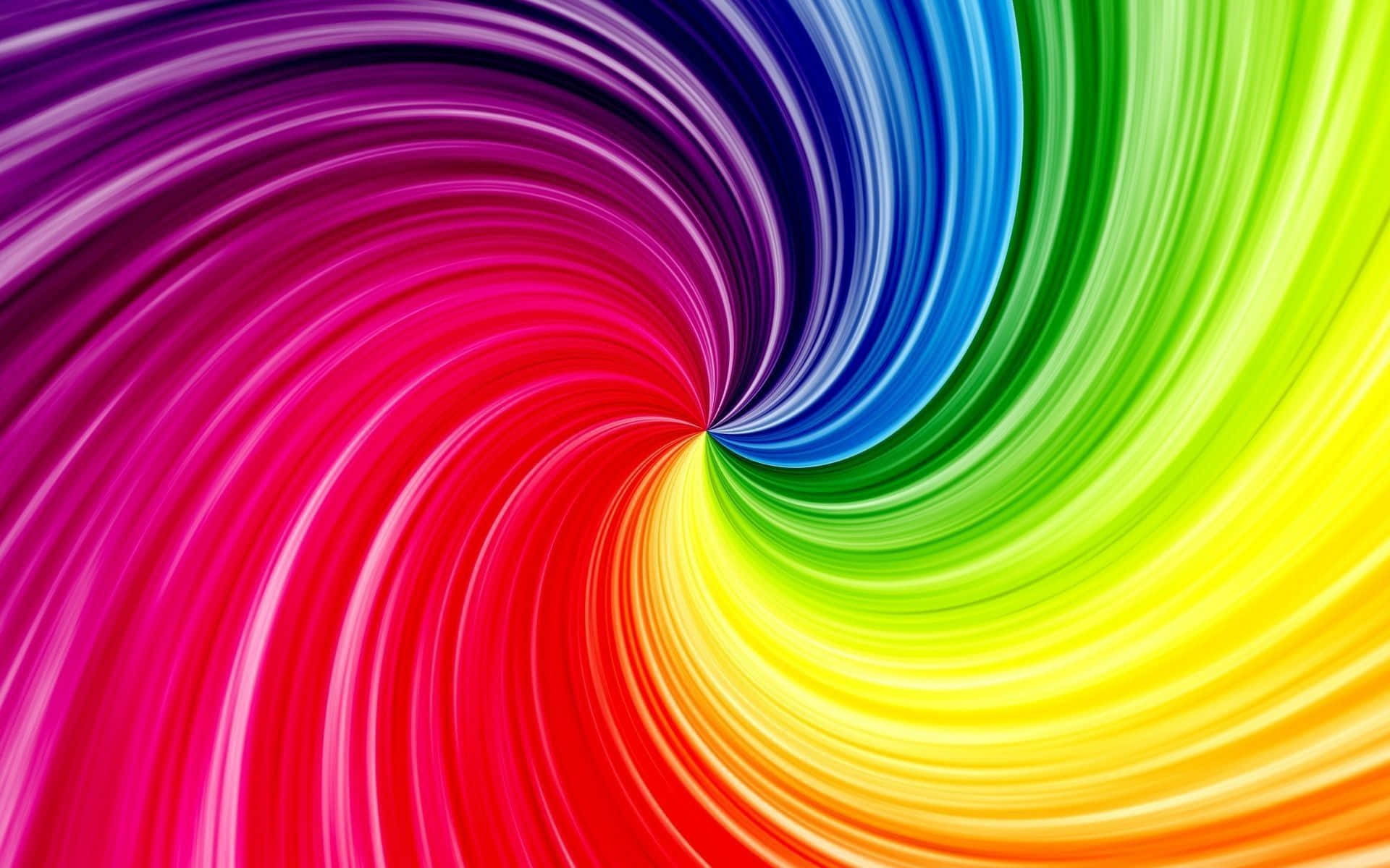 Neon Colors Spiral, vibrant rainbow-colored, swirling lines, Full HD Desktop Wallpaper