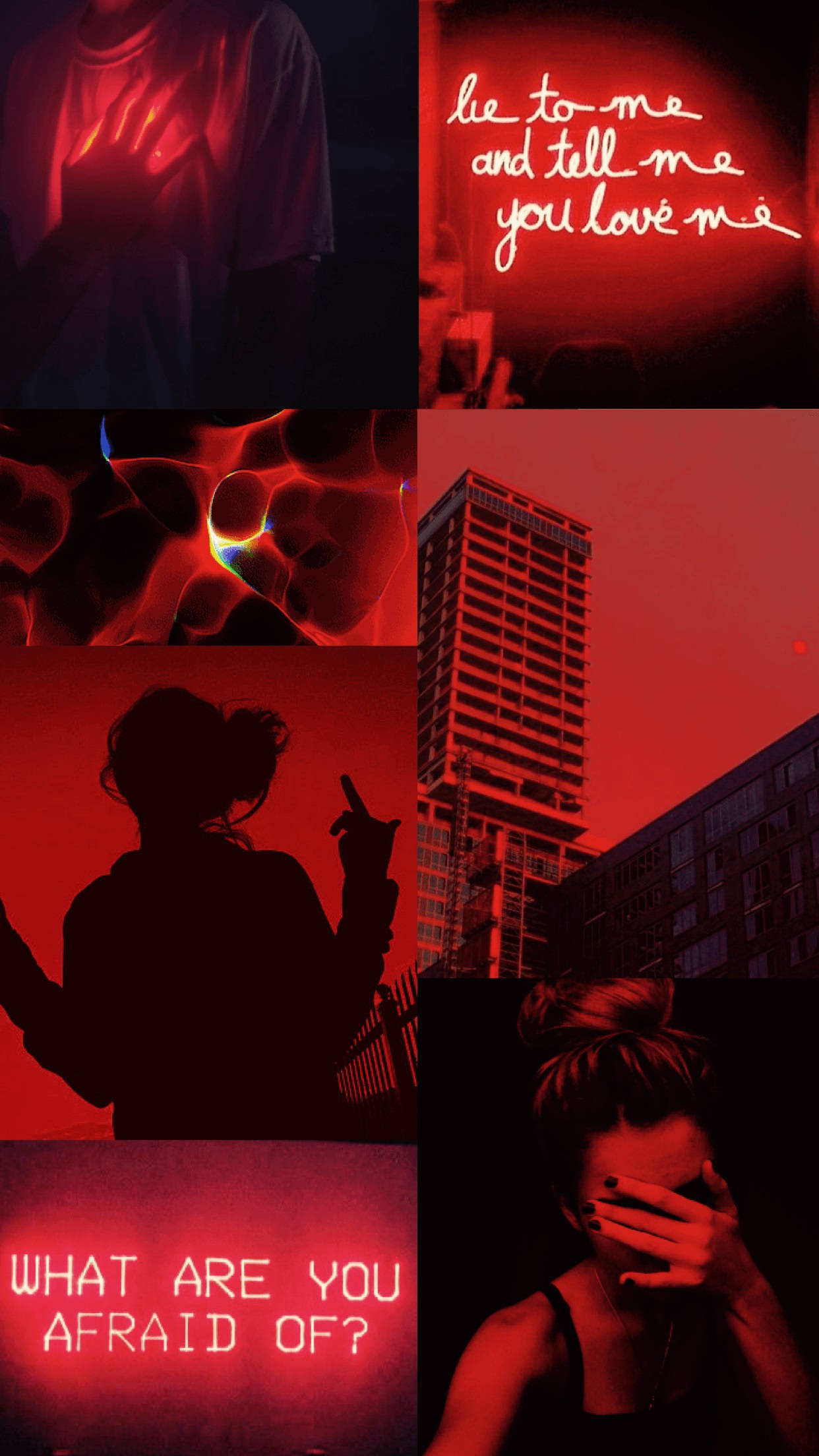Badass Sad Girl Red Aesthetic, iPhone, red-toned, Full HD Phone Wallpaper