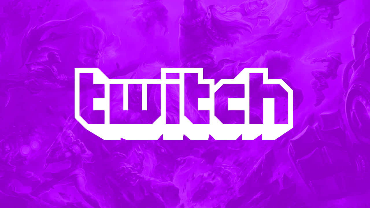 Twitch logo, white letters, vibrant purple marbled background, HD Desktop Wallpaper