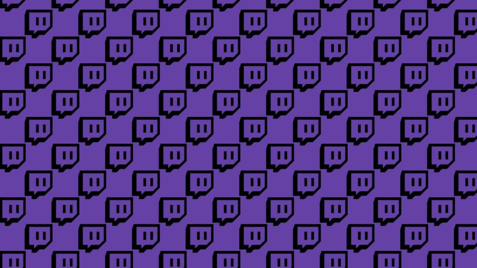 Neon Twitch, purple background, black Twitch logo speech bubbles, Full HD Desktop Wallpaper