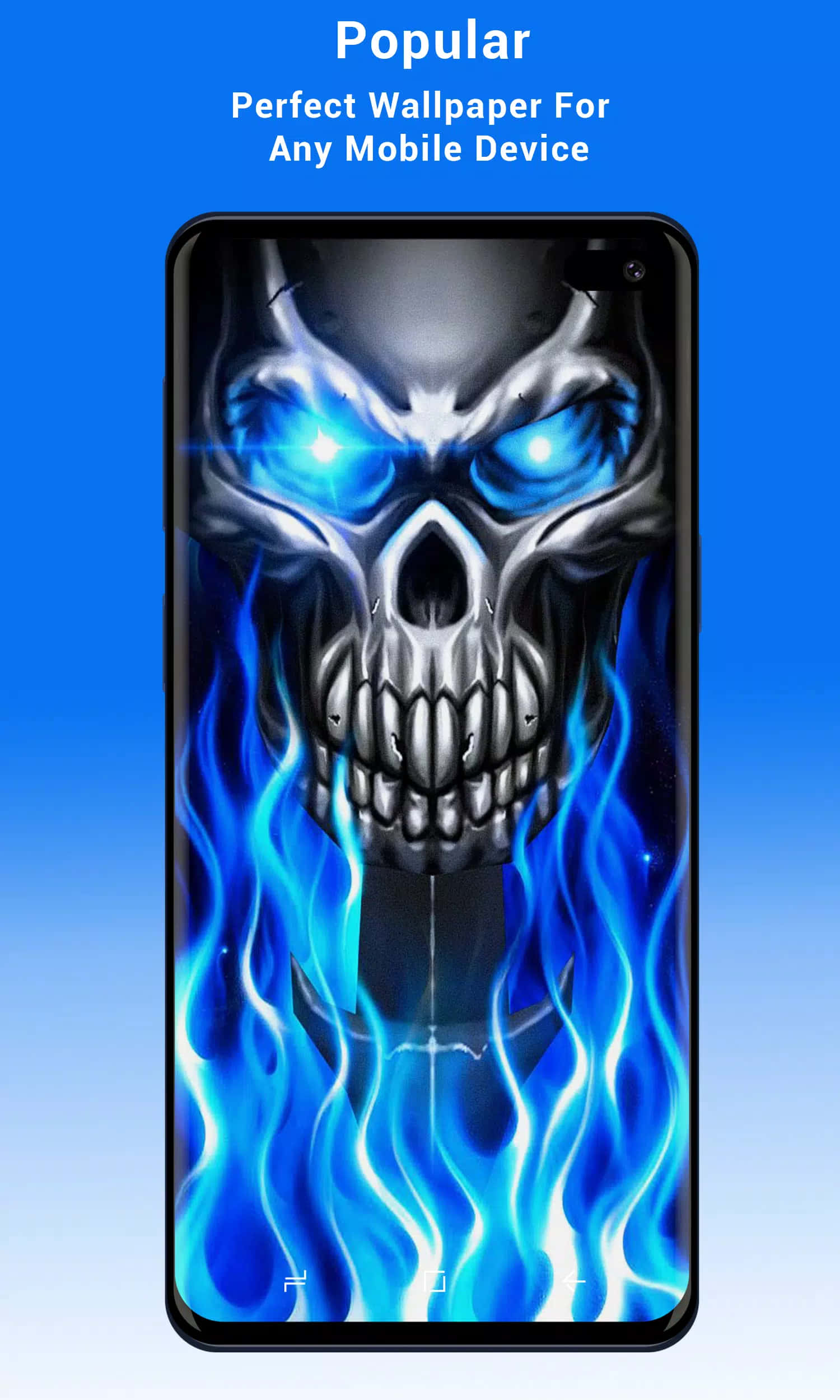 Neon Twitch, metallic skull, glowing blue eyes, Full HD Phone Wallpaper