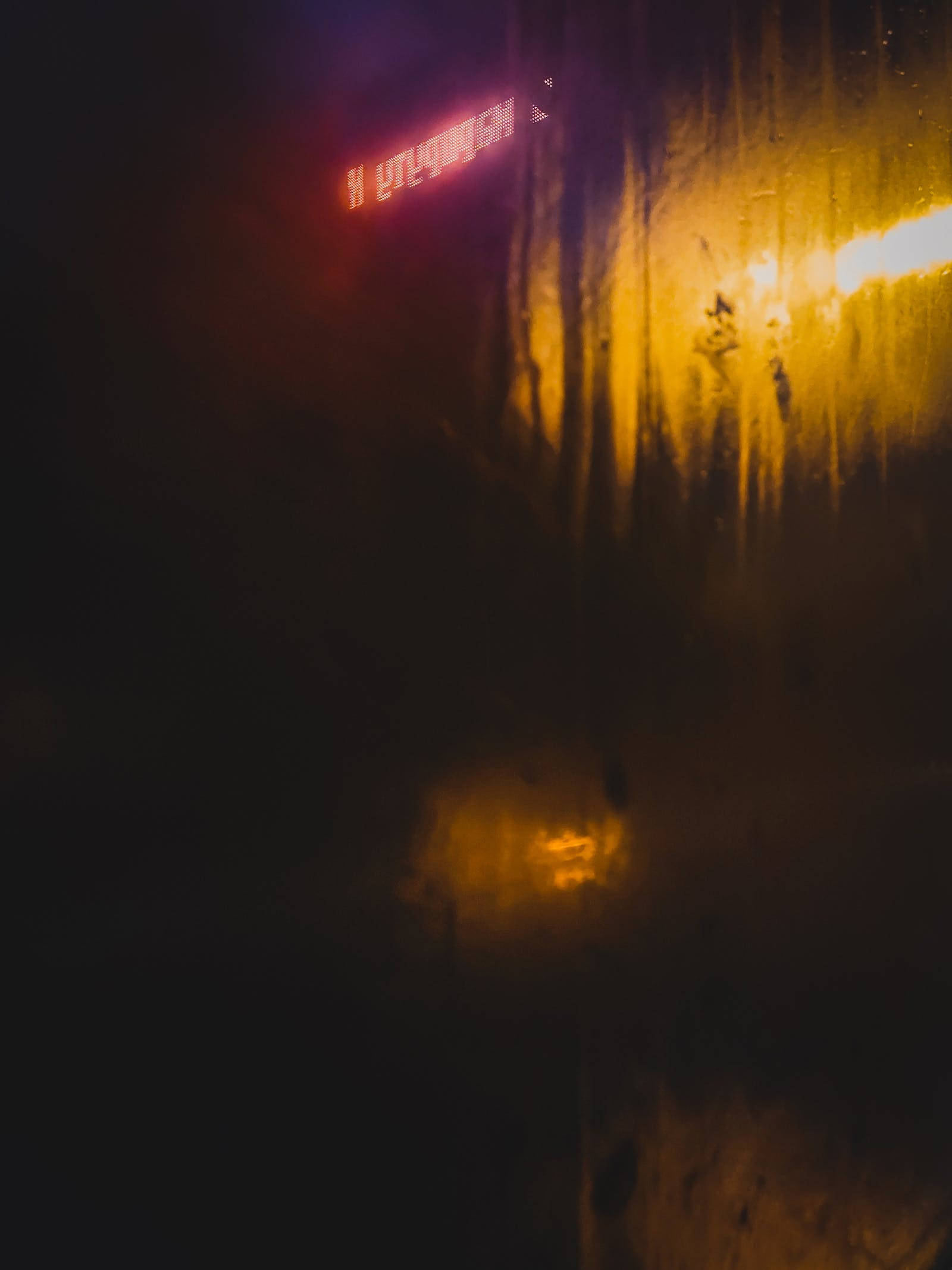 Neon Yellow Aesthetic, LED Lights, rainy night, Full HD Phone Wallpaper