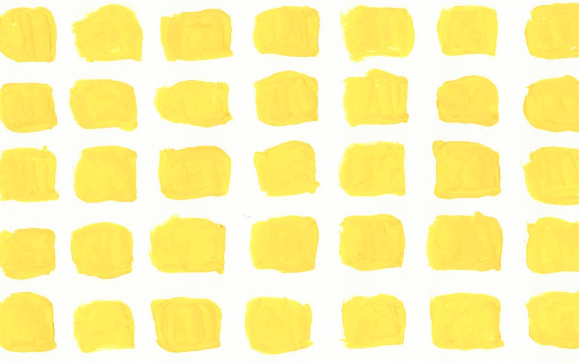 Neon Yellow, textured yellow paint strokes, white background, HD Desktop Wallpaper