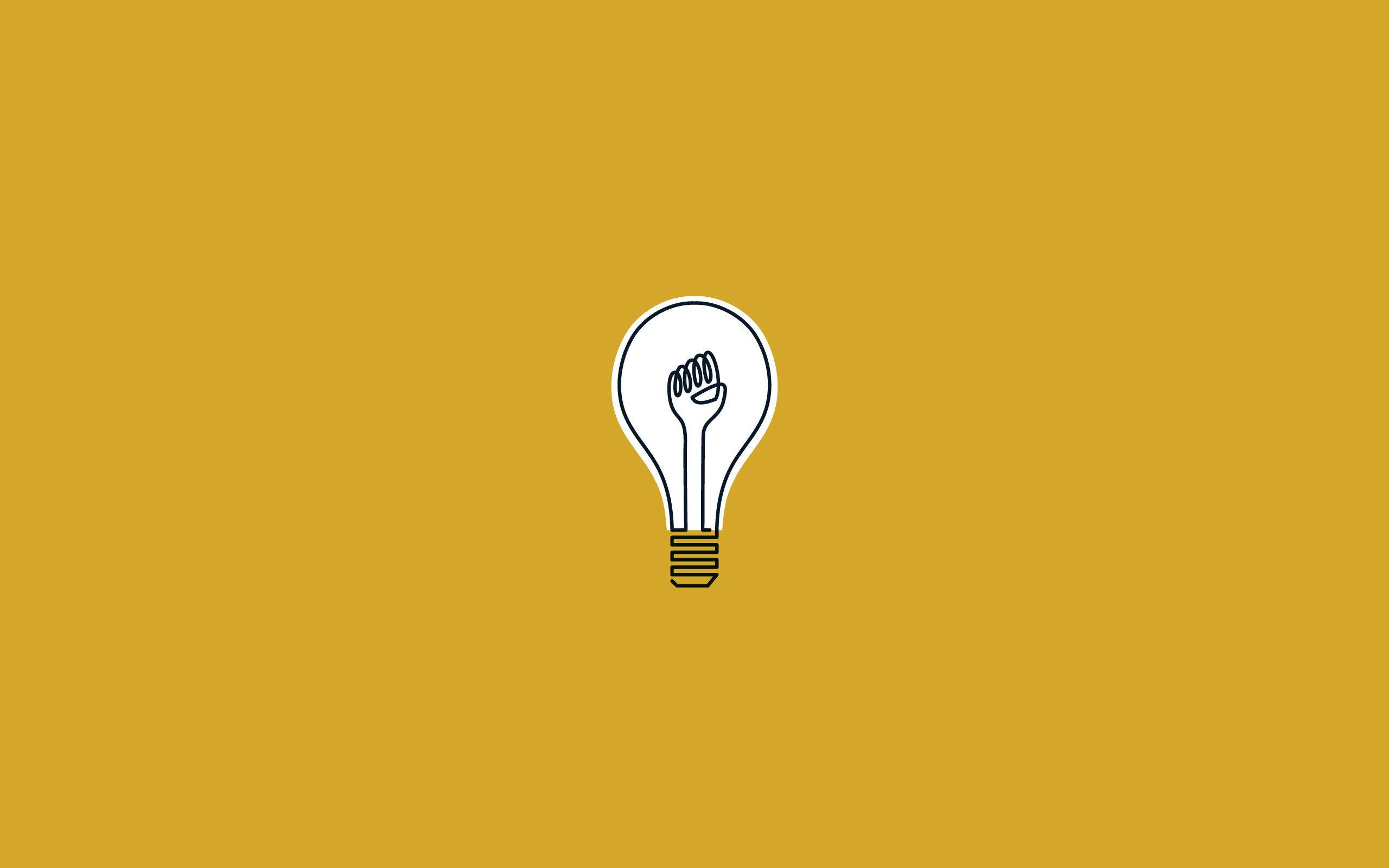 light bulb, neon yellow, mustard yellow, 2K Desktop Wallpaper