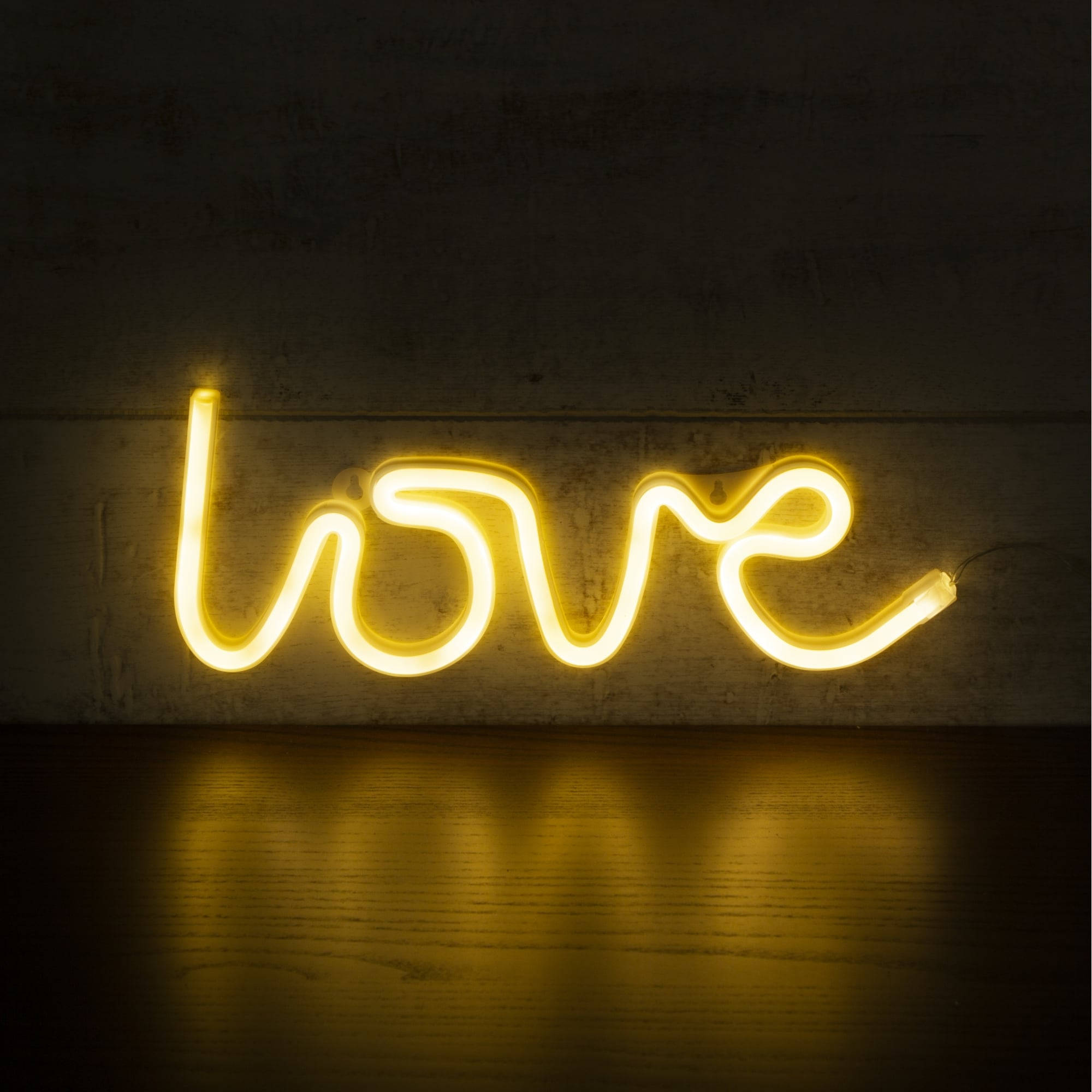 Neon Yellow, love, glowing yellow neon sign, Full HD Desktop Wallpaper