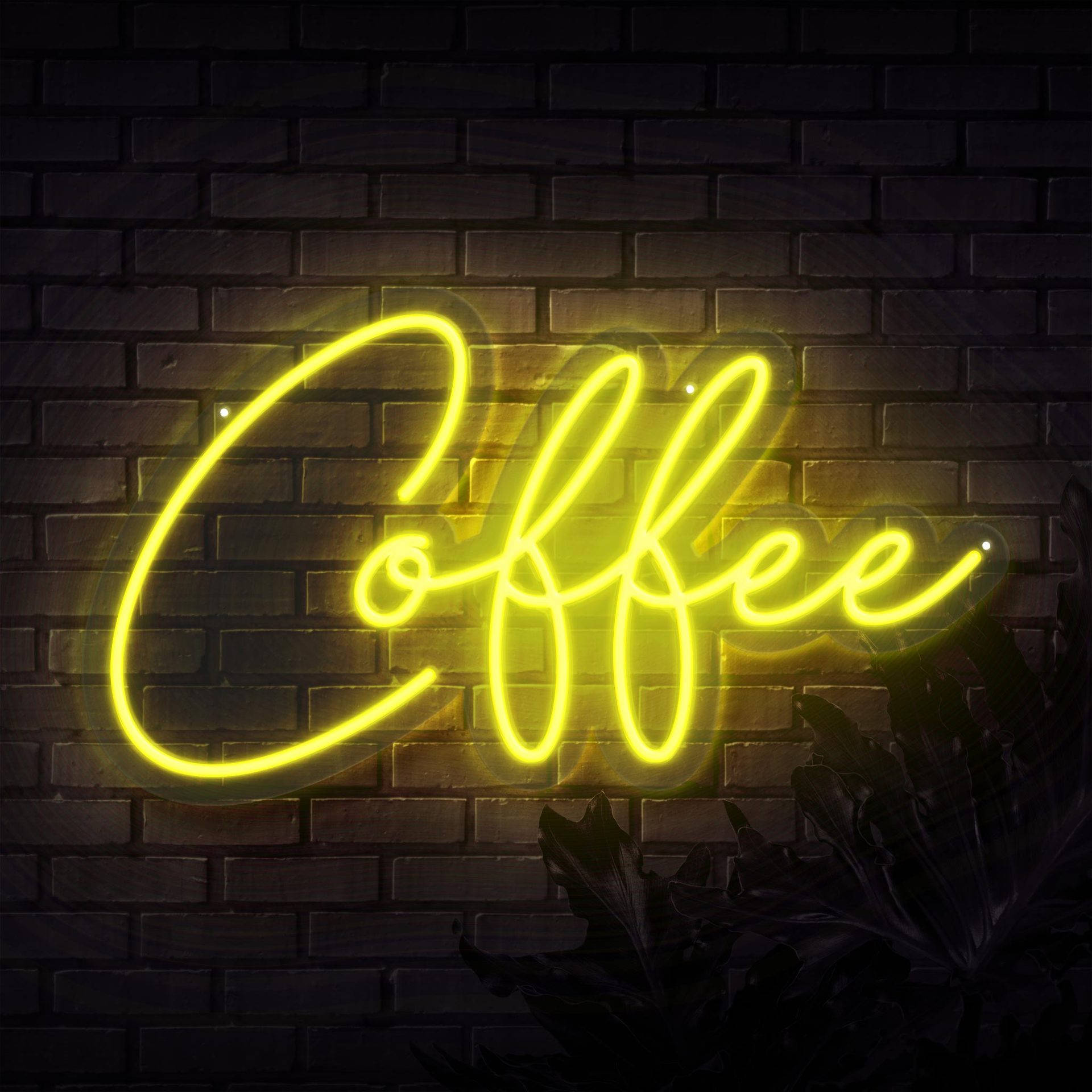 coffee, neon yellow, led light, Full HD Desktop Wallpaper