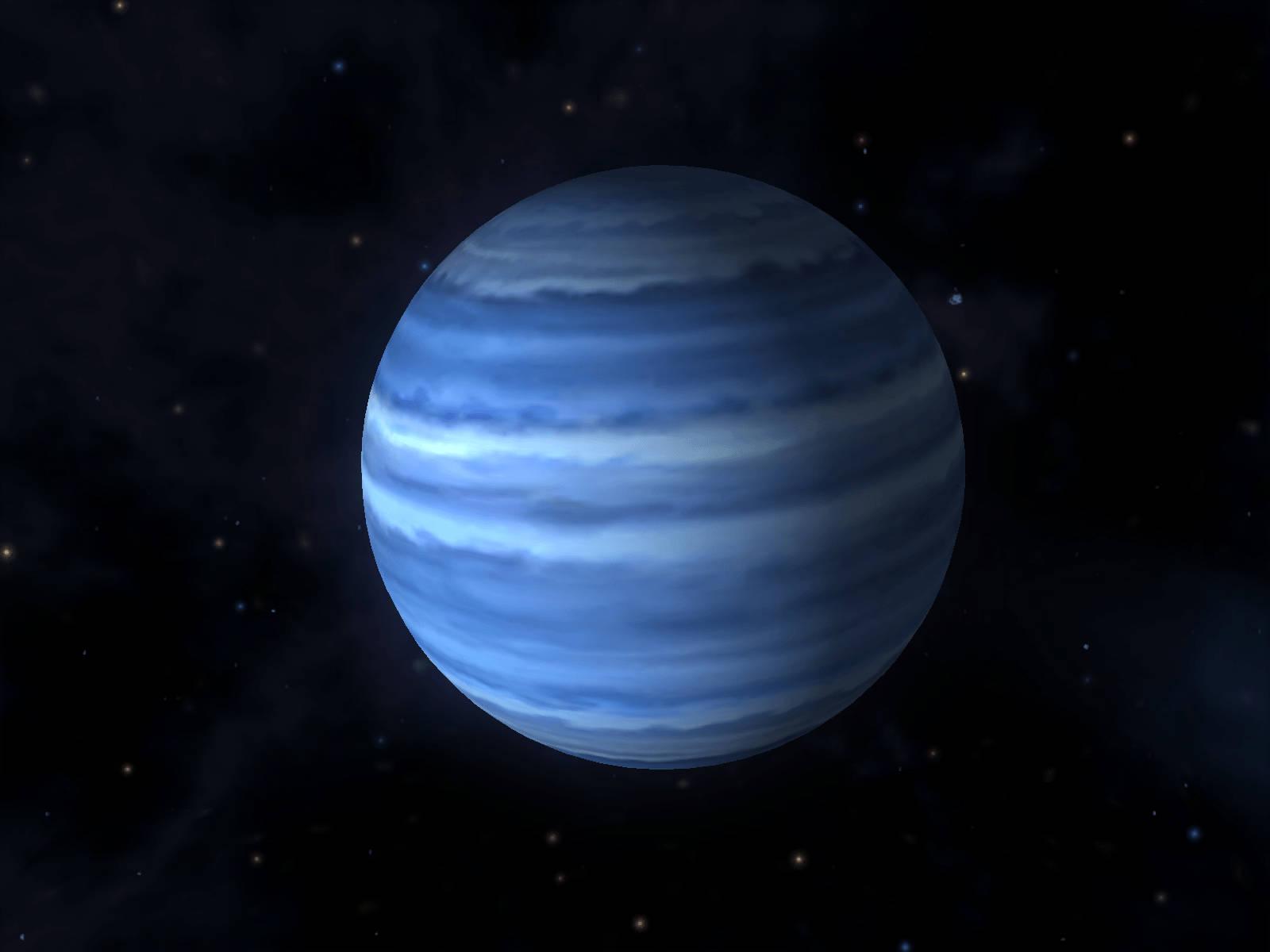 Neptune, blue gas giant, swirling cloud bands, HD Desktop Wallpaper