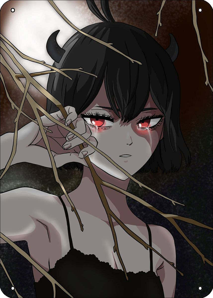 Nero, Black Clover, glowing red eyes, SD Phone Wallpaper
