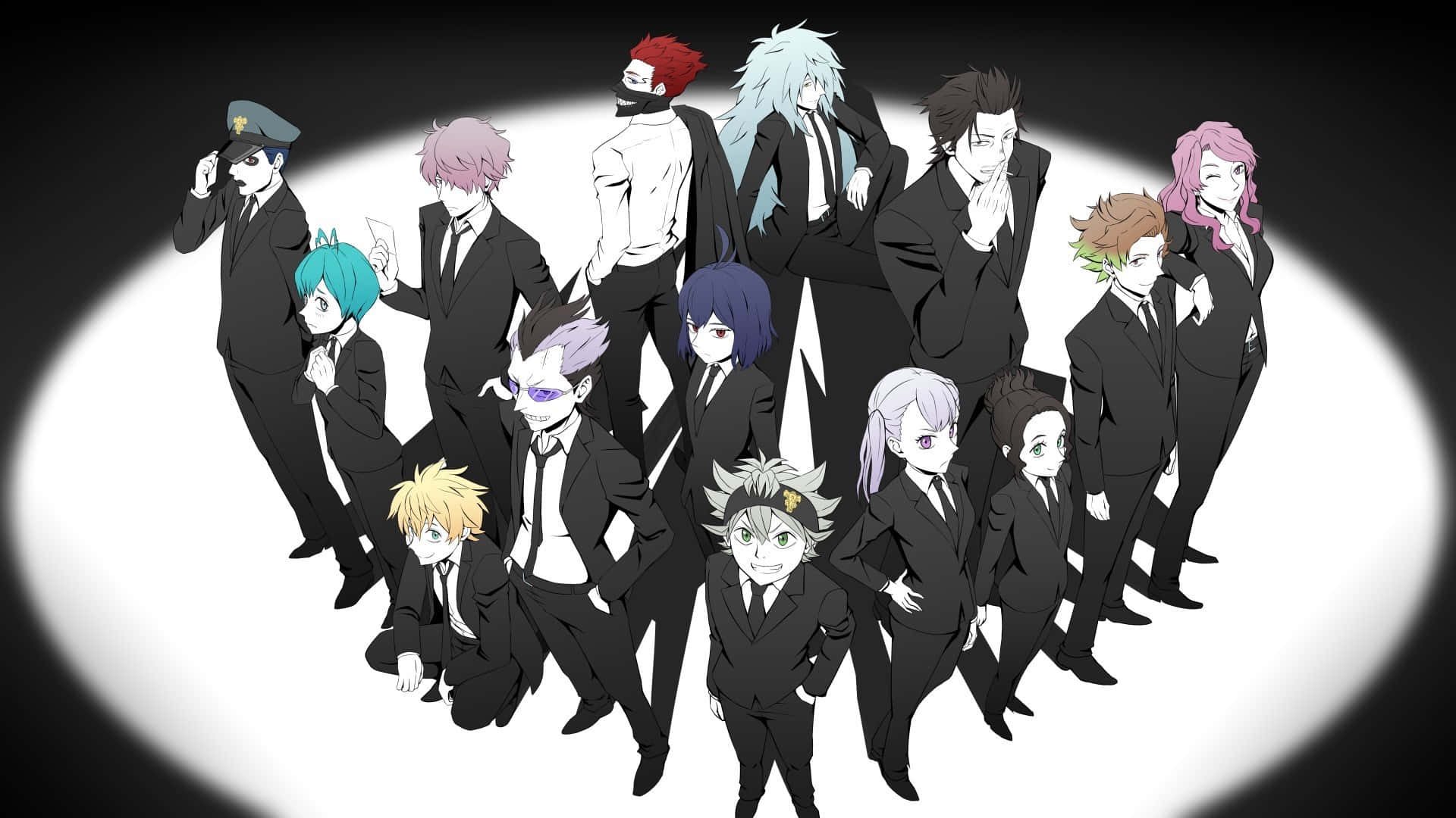 Nero Black Clover, anime characters, black suits, Full HD Desktop Wallpaper