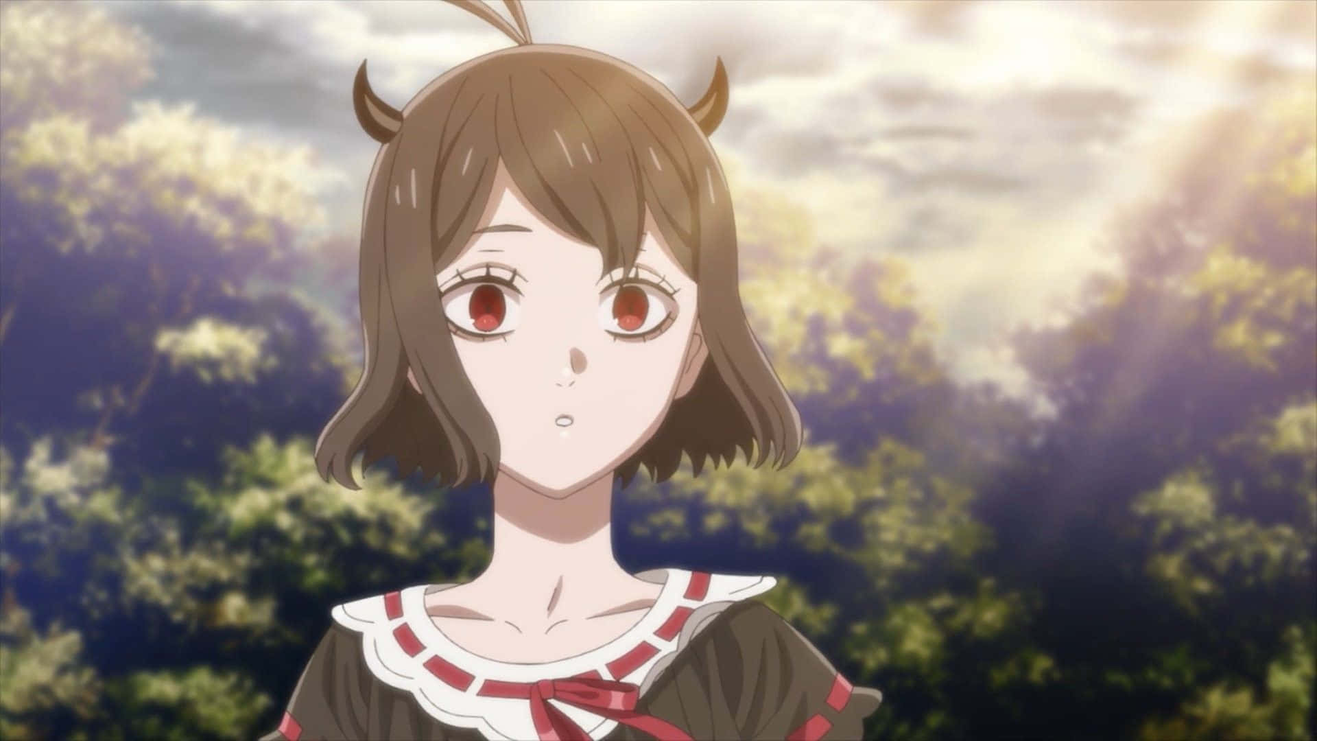 Nero Black Clover, brown hair, small horns, Full HD Desktop Wallpaper