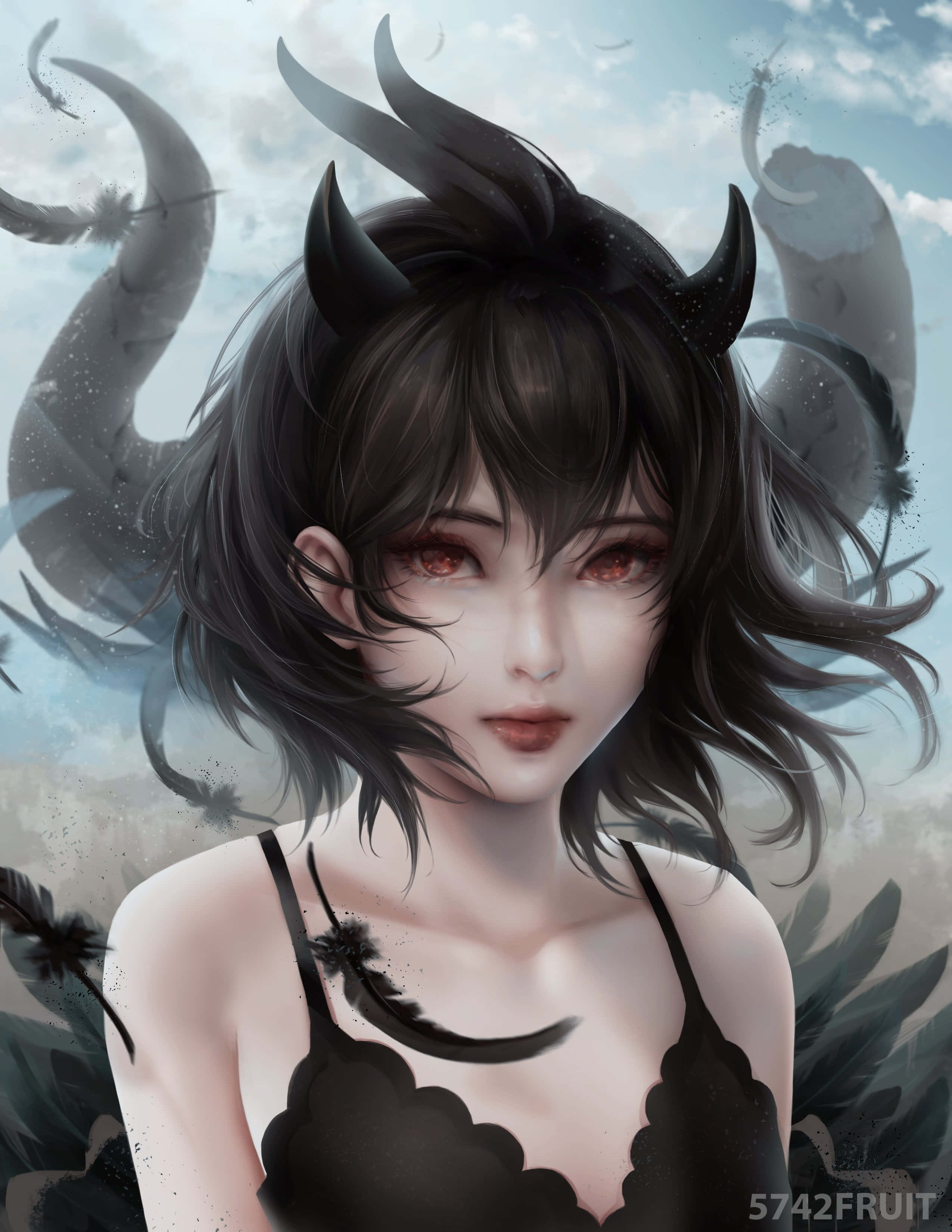Nero, black clover, dark-haired anime girl, 2K Phone Wallpaper