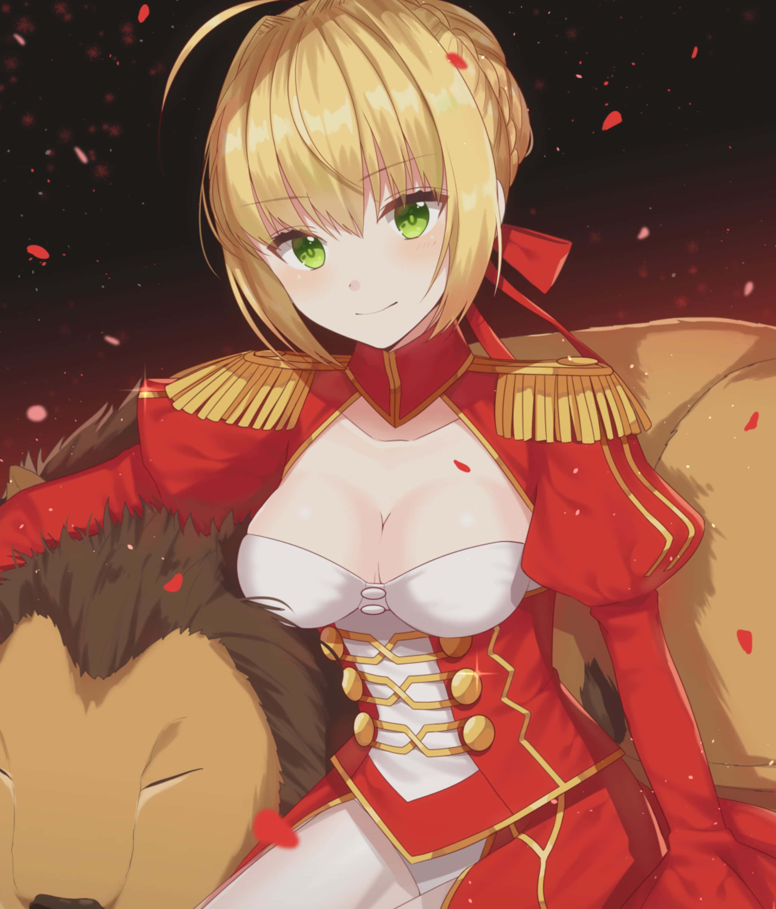 Nero Claudius, anime girl, blonde hair, 2K Phone Wallpaper