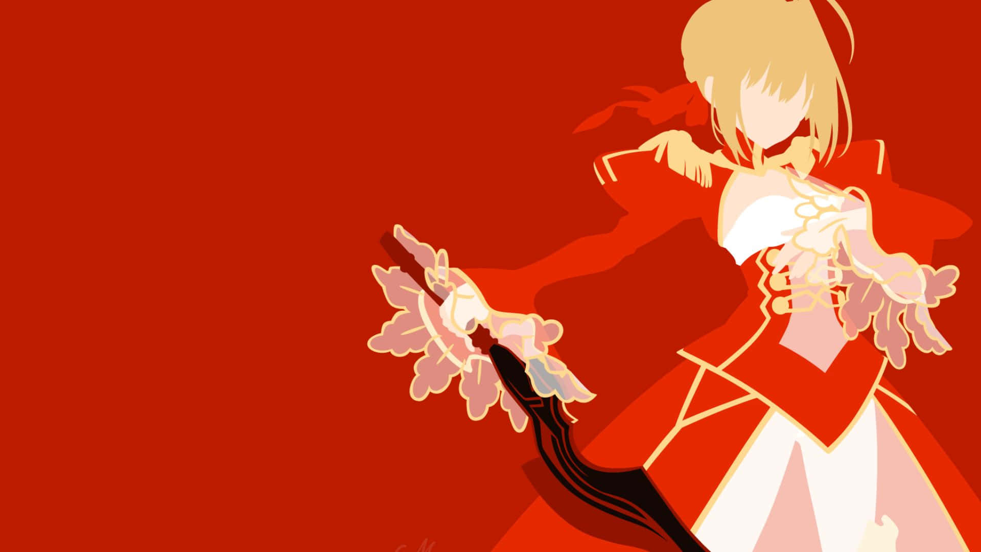 Nero Claudius, anime girl, blonde hair, Full HD Desktop Wallpaper