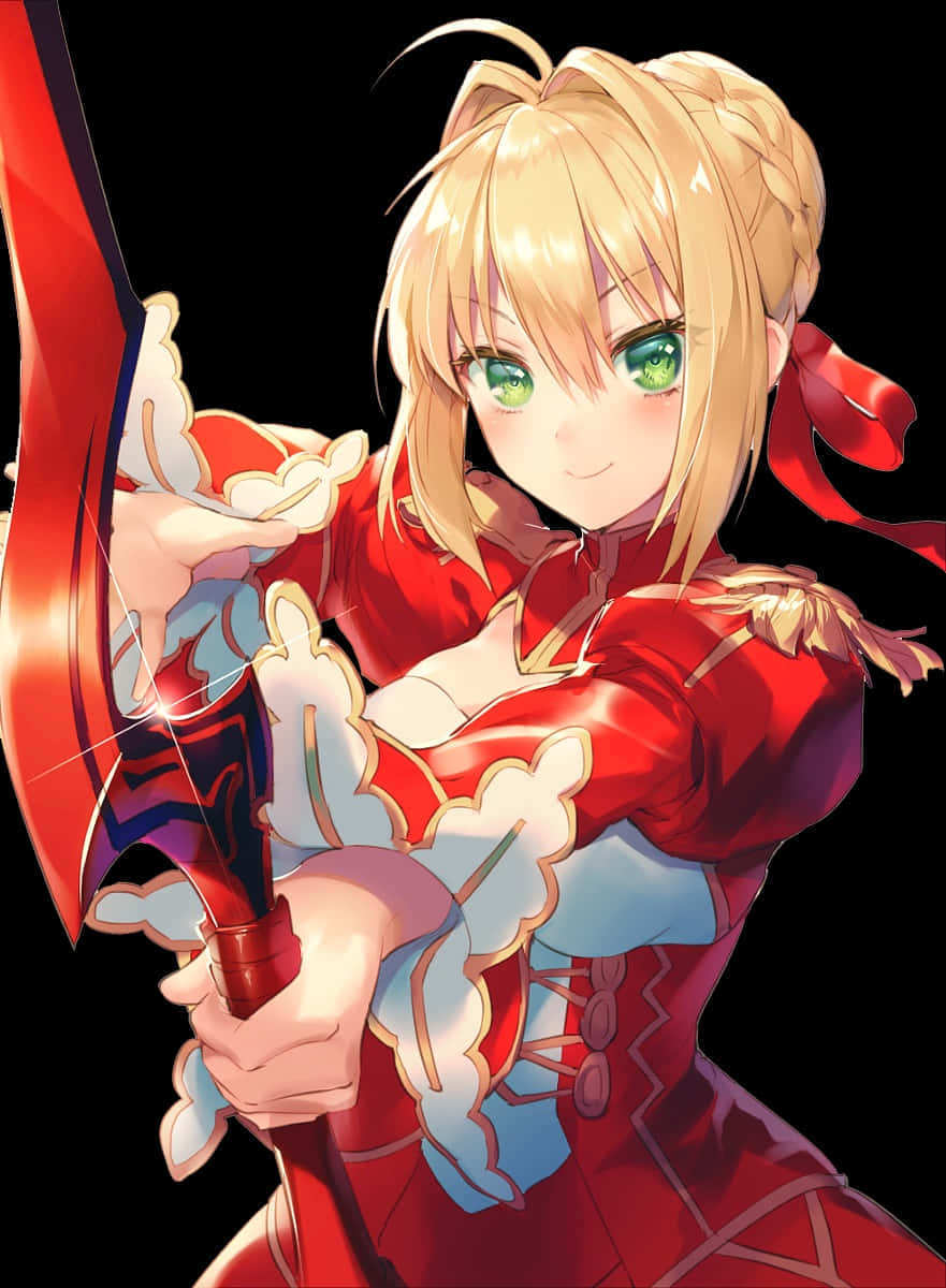 Nero Claudius, anime girl, blonde hair, SD Phone Wallpaper