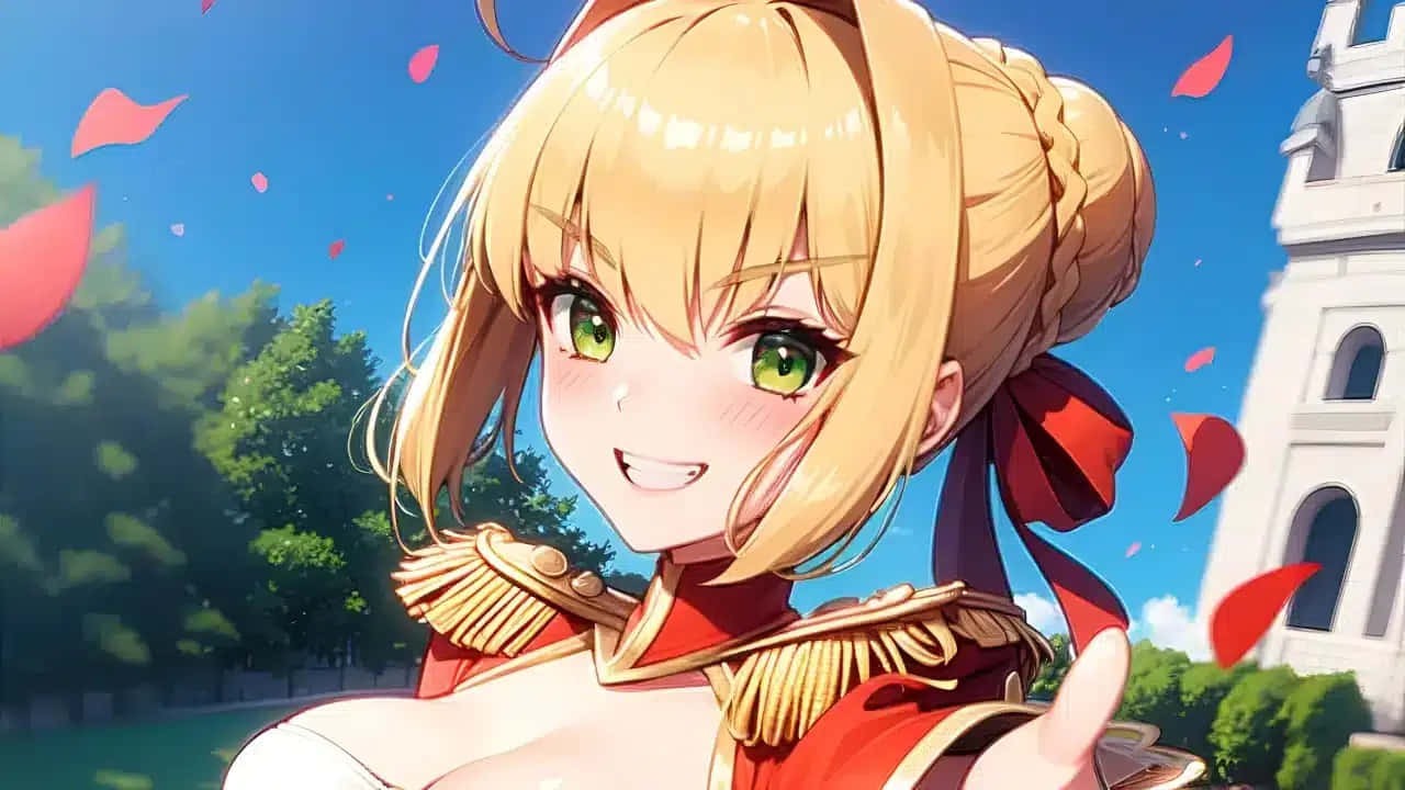 Nero Claudius, anime girl, blonde hair, HD Desktop Wallpaper