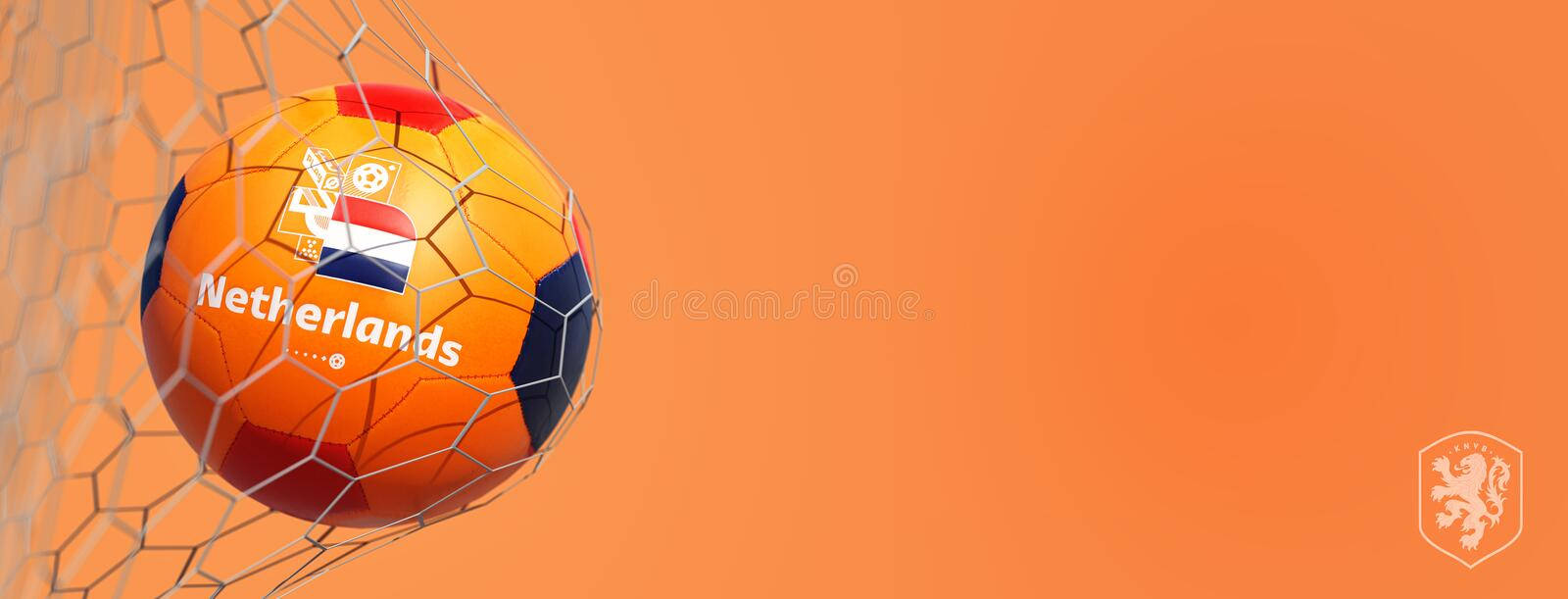 Netherlands National Football Team, soccer ball, net, HD Desktop Wallpaper