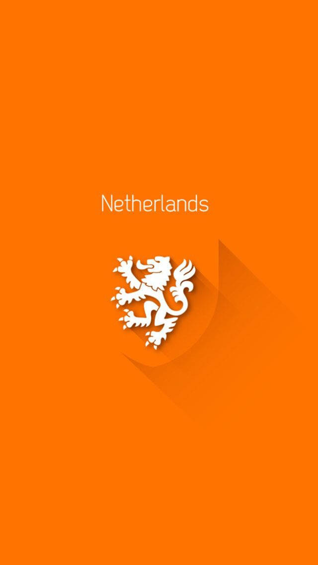 Netherlands National Football Team, minimalist logo, orange wallpaper, SD Phone Wallpaper