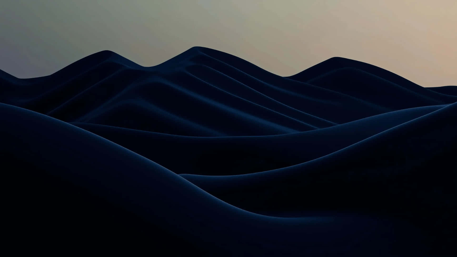 macos tahoe, dark mode, dark blue dunes, Full HD Desktop Wallpaper
