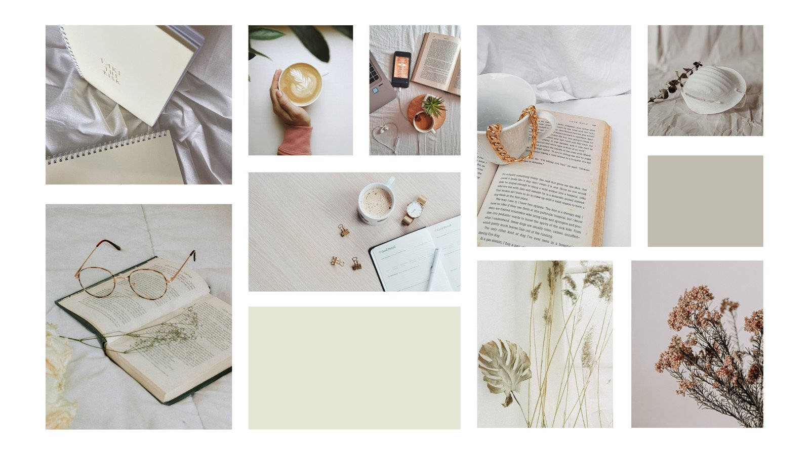 clean aesthetic, neutral background, cozy reading moments, HD Desktop Wallpaper