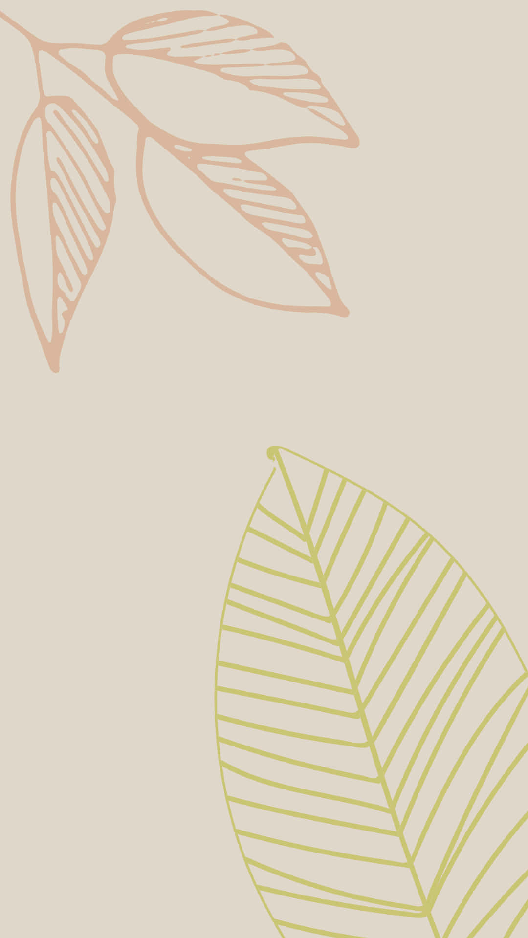peach, sage green, muted beige, Full HD Phone Wallpaper