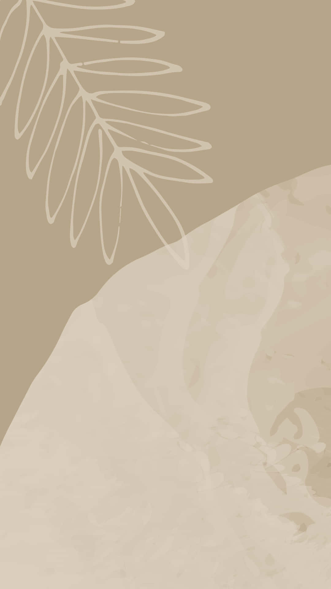 beige, white, leaf outline, Full HD Phone Wallpaper