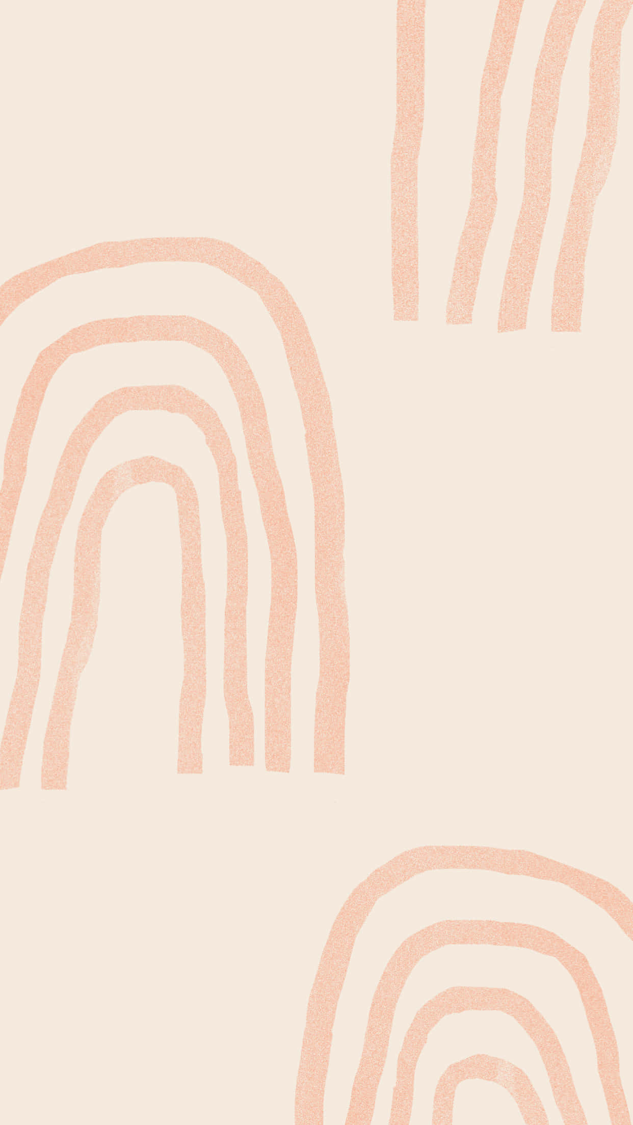 soft peach, creamy beige, textured brushstroke lines, Full HD Phone Wallpaper