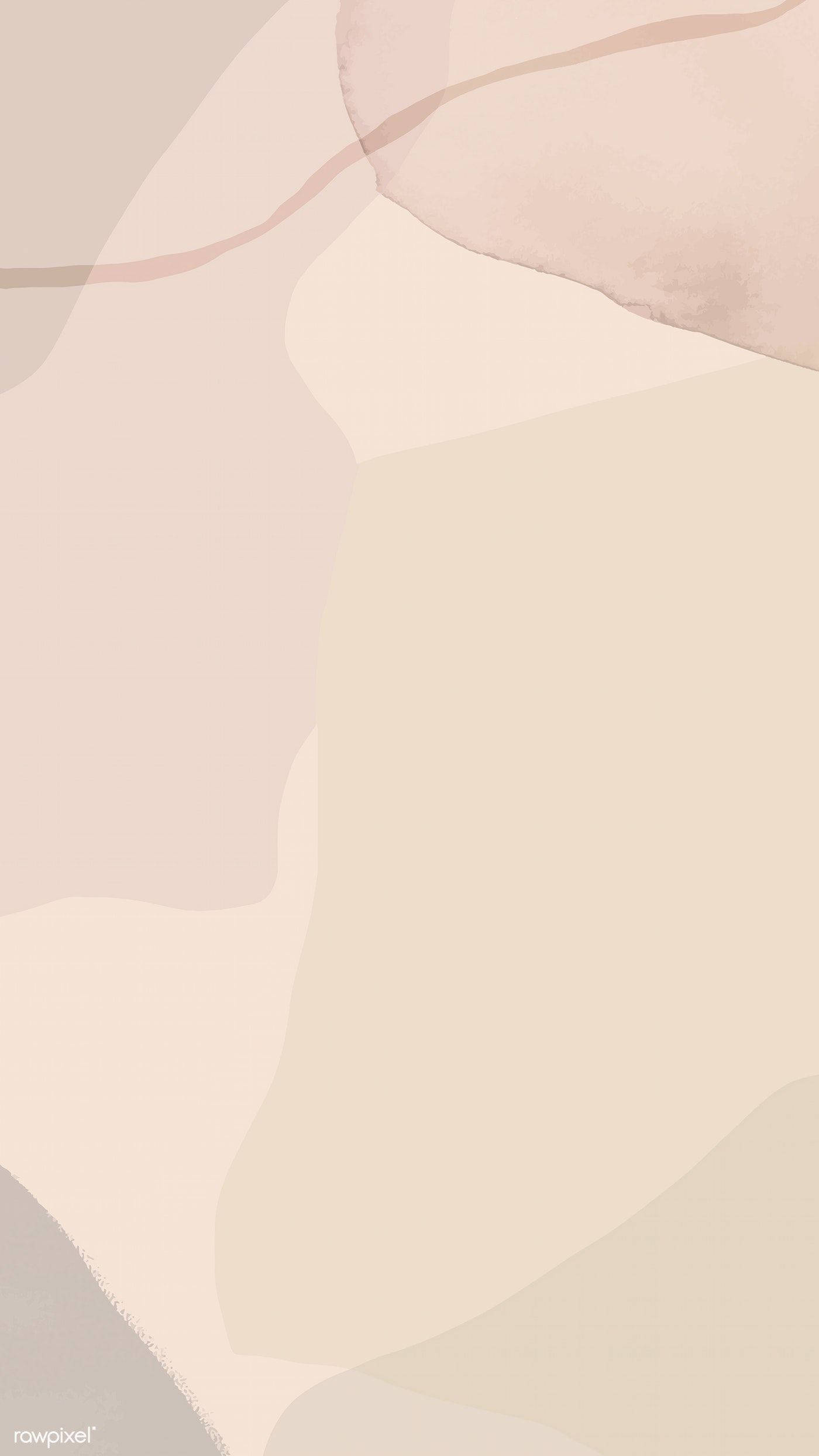 abstract watercolor shapes, muted beige, peach tones, Full HD Phone Wallpaper