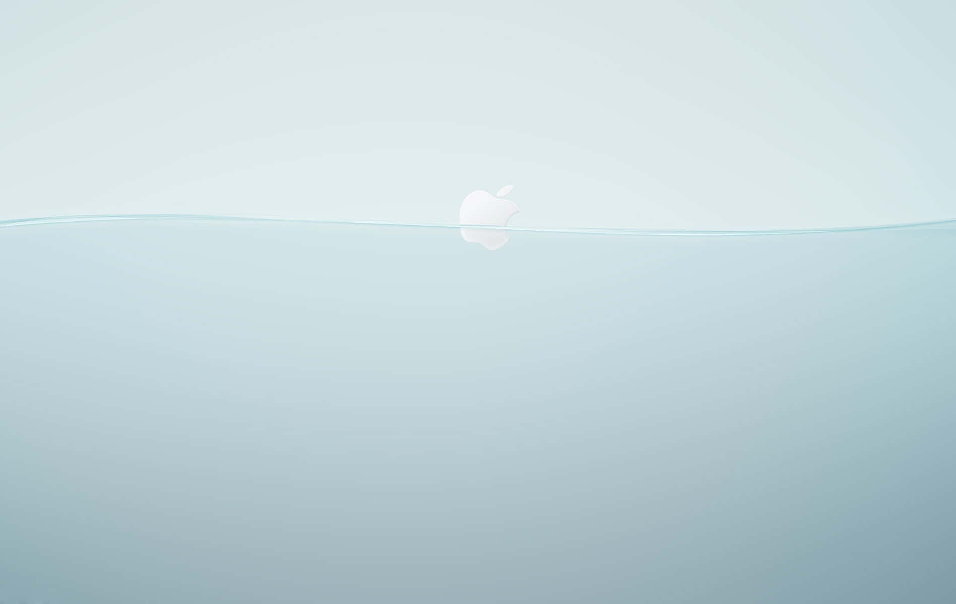 white apple logo, water's surface, soft daylight, HD Desktop Wallpaper
